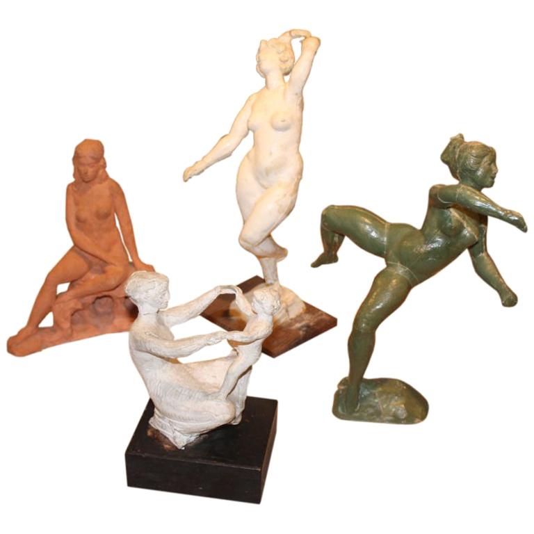 Collection Of 4 Sculptures By  Richard Miller (1923-2008)