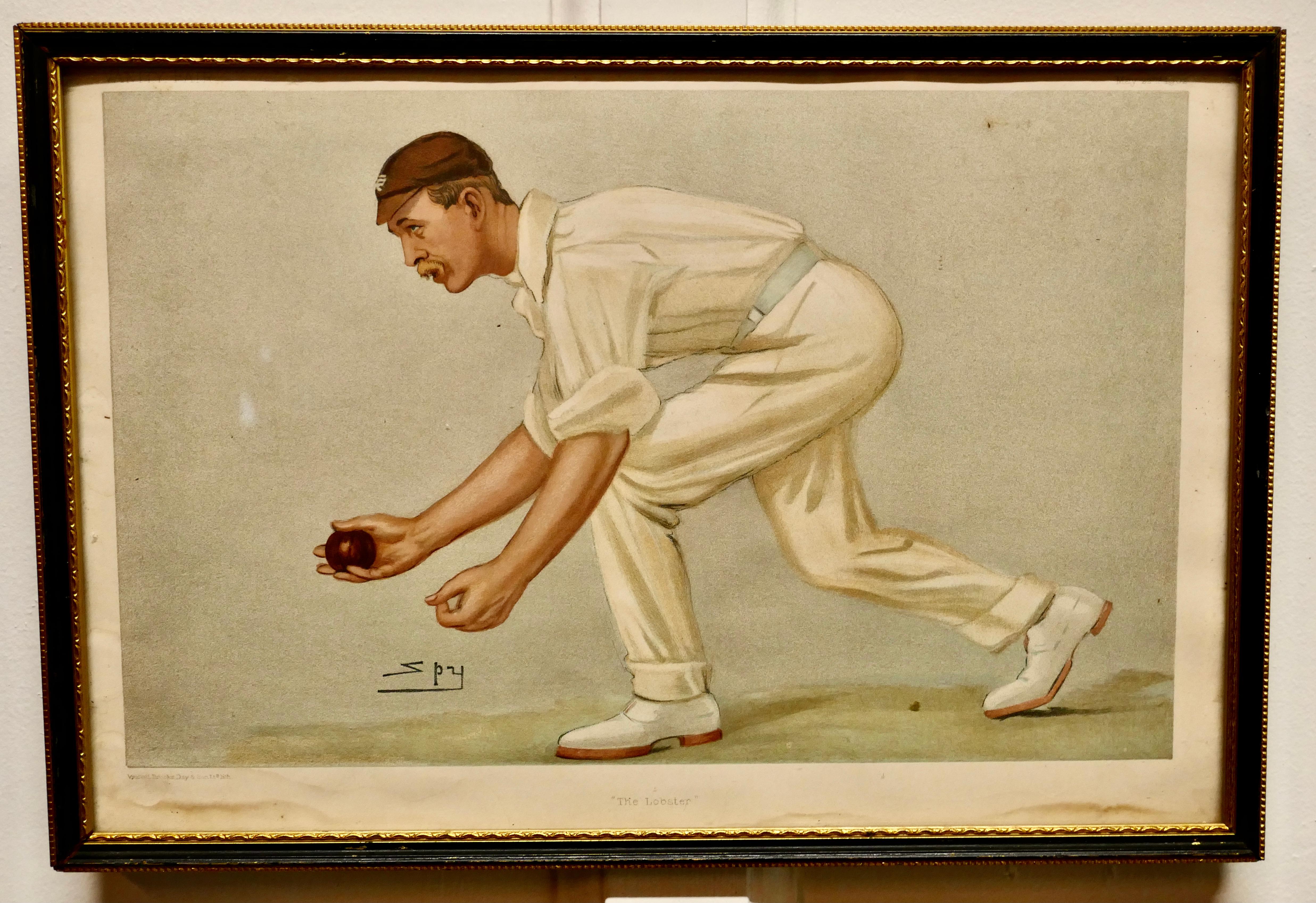 Collection of 4 Vanity Fair cricketing themed “Spy” prints

A rare collection of original colored lithograph prints the earliest dating from 1888-1904, mounted and glazed in original Hogarth frames 

One of the frames has a letter taped to the
