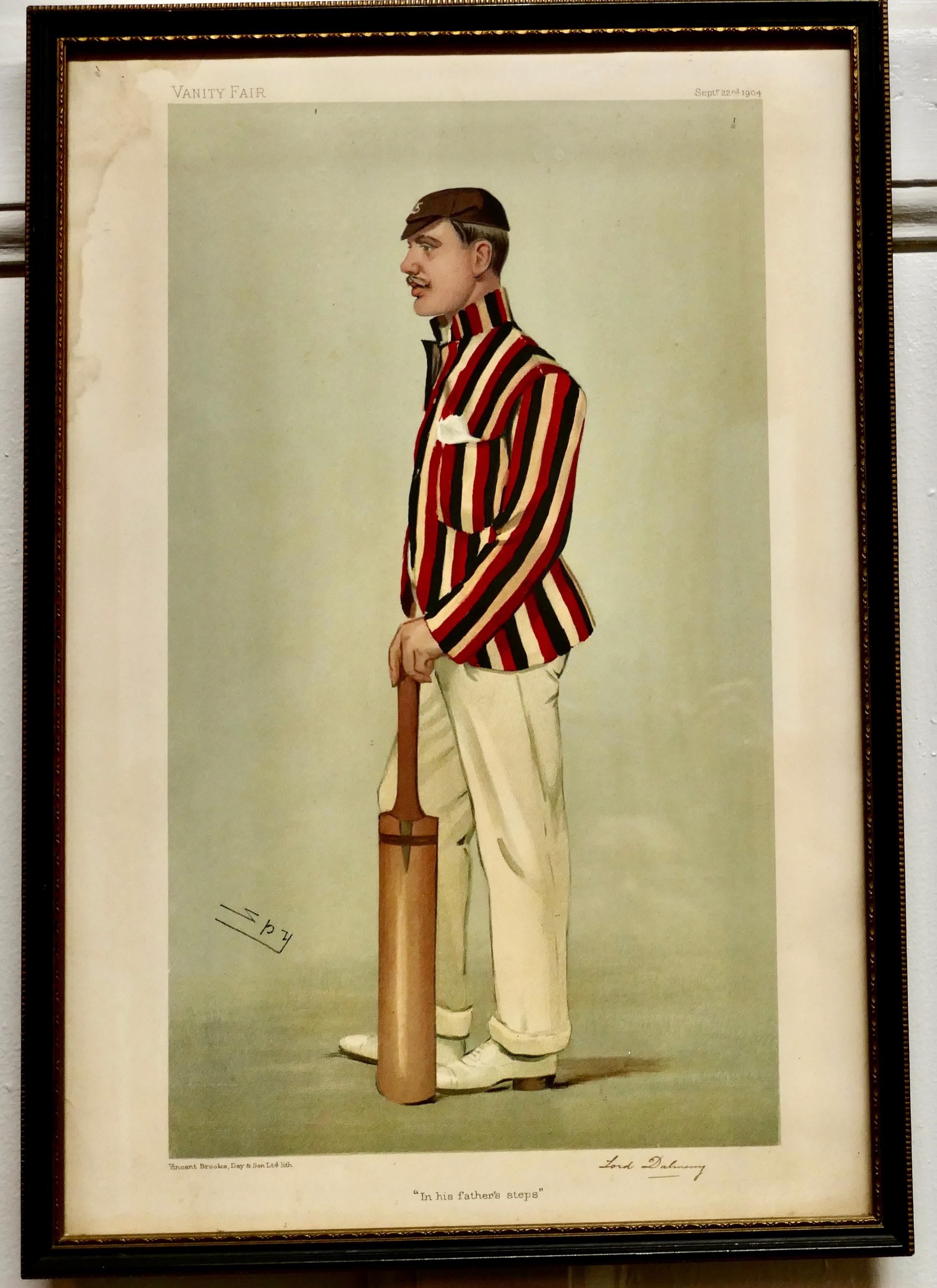 Collection of 4 Vanity Fair Cricketing Themed “Spy” Prints In Good Condition In Godshill, Isle of Wight