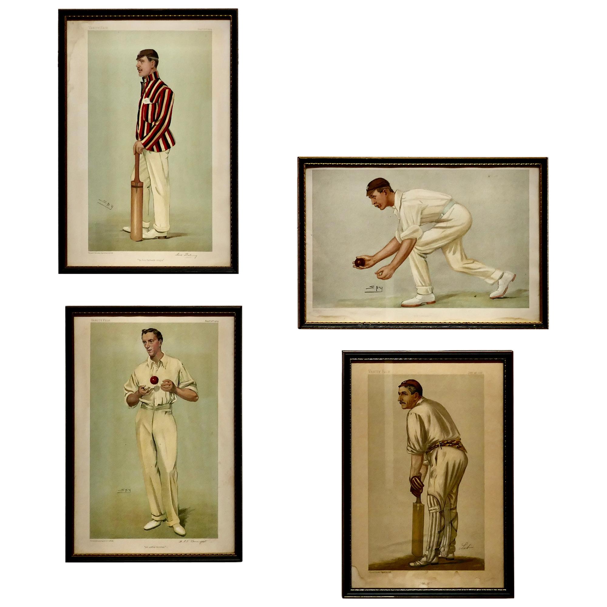 Collection of 4 Vanity Fair Cricketing Themed “Spy” Prints