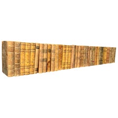 Collection of 40 Swedish 20th Century Leather-Bound Books