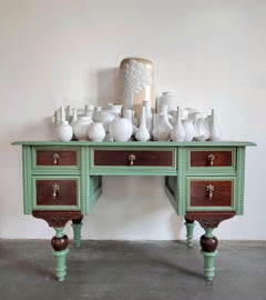 Colección de 40 jarrones antiguos de porcelana bizcochada de Various Artists alemanes, años 70