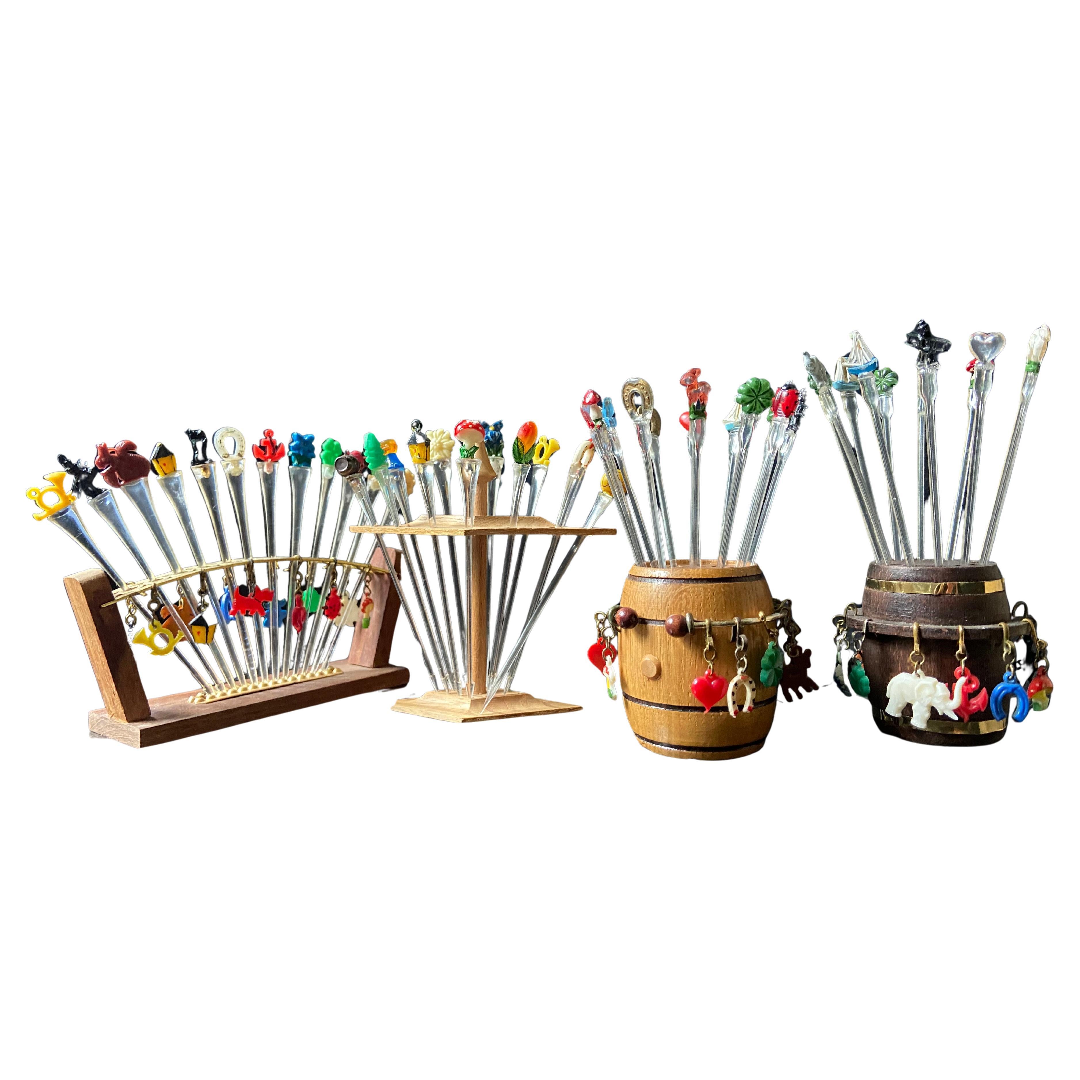 Collection of 48 Vintage Cocktail / Tapas Picks, Germany 1970's en venta