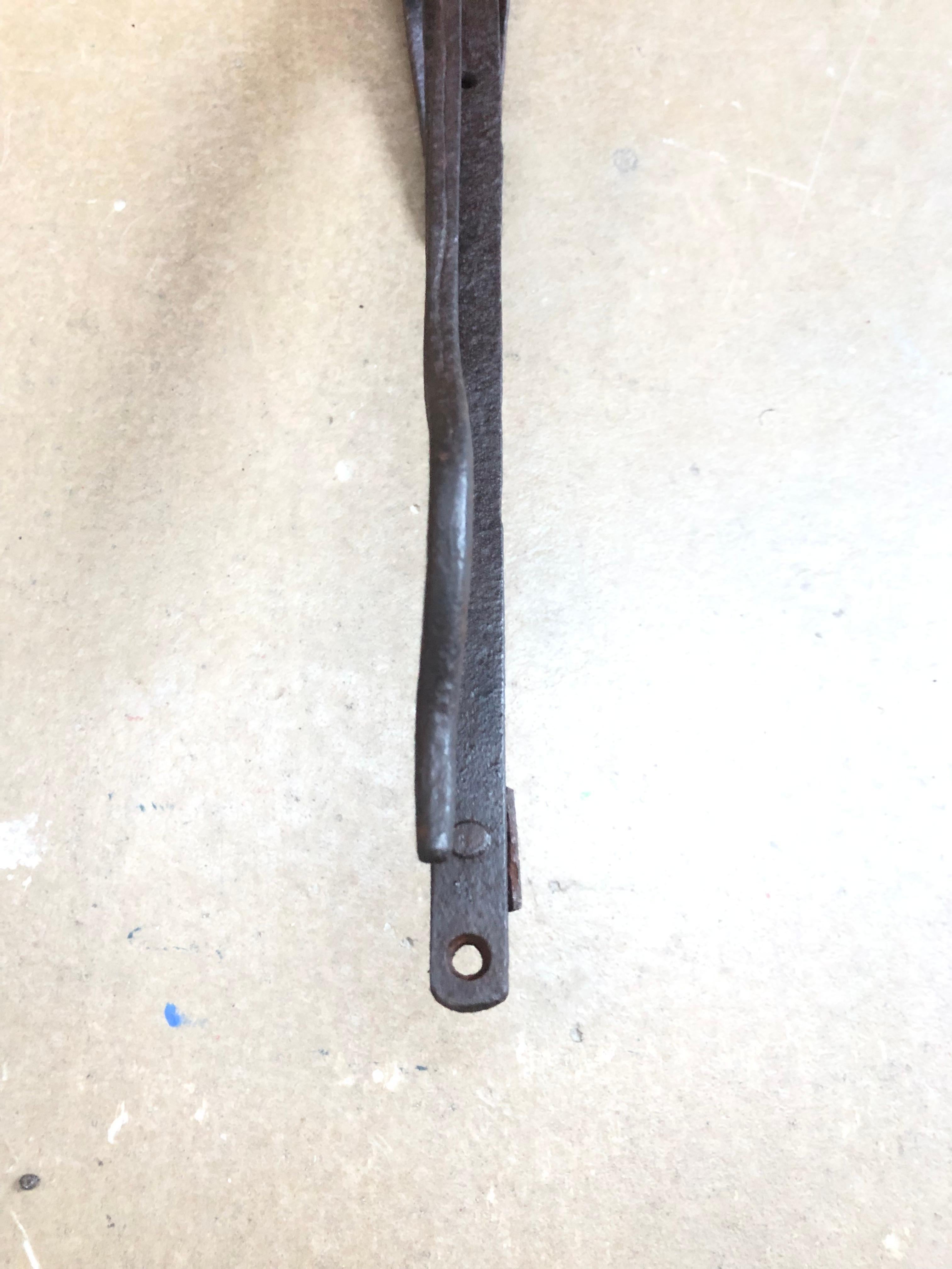 Folk Art Collection of 5 Antique Wrought Iron Eel Forks