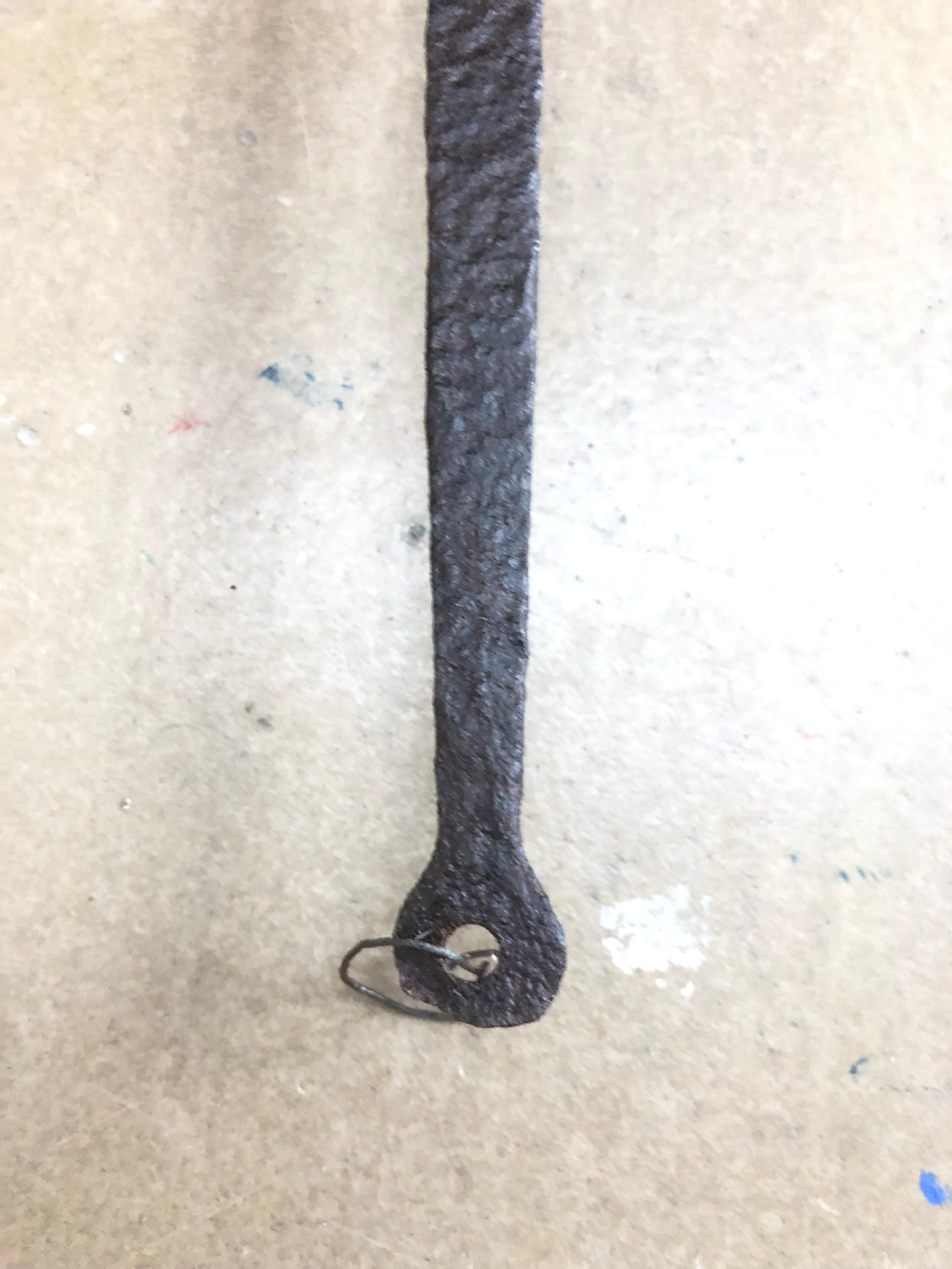 Collection of 5 Antique Wrought Iron Eel Forks In Good Condition In Søborg, DK