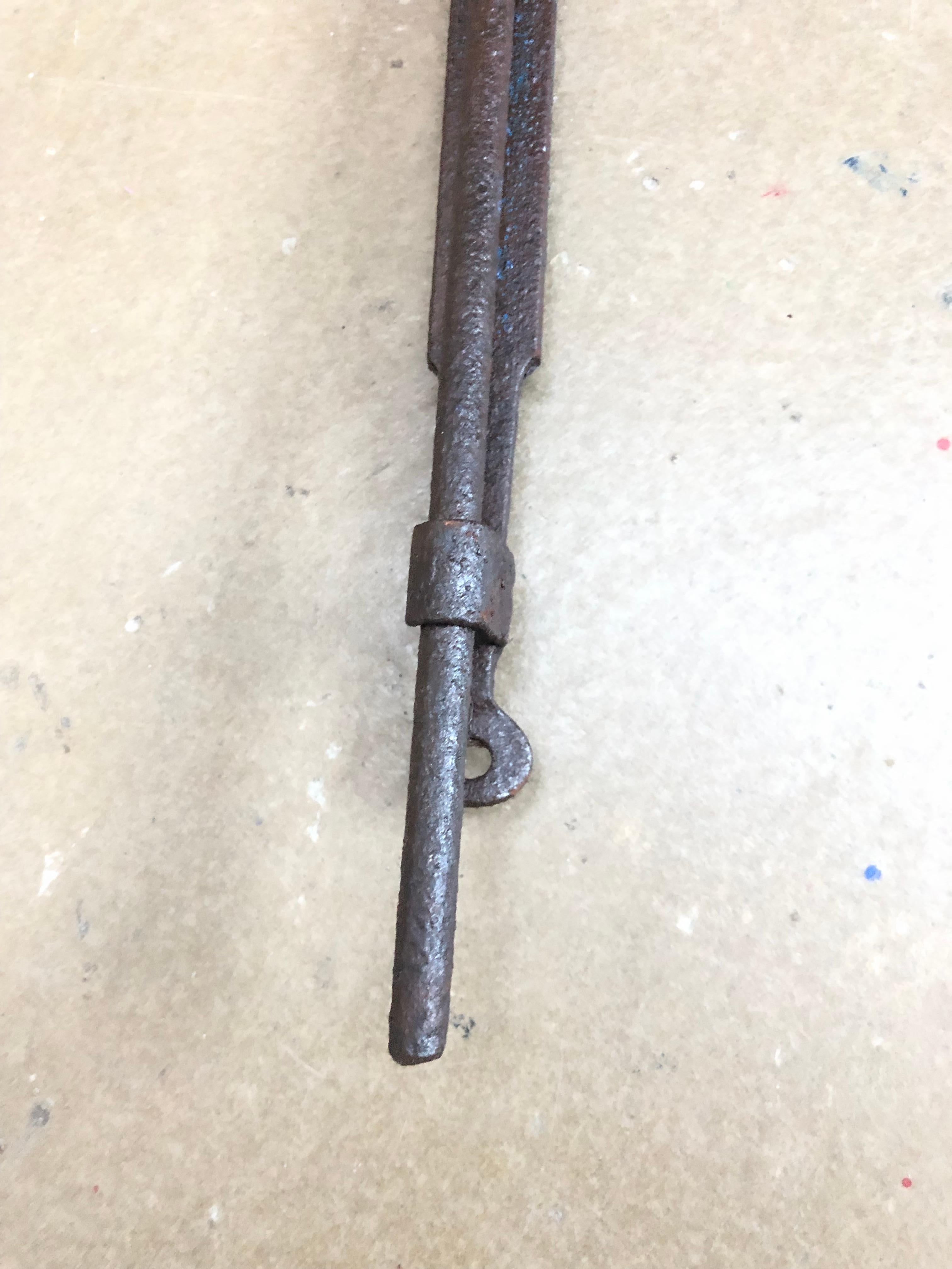 Collection of 5 Antique Wrought Iron Eel Forks 2