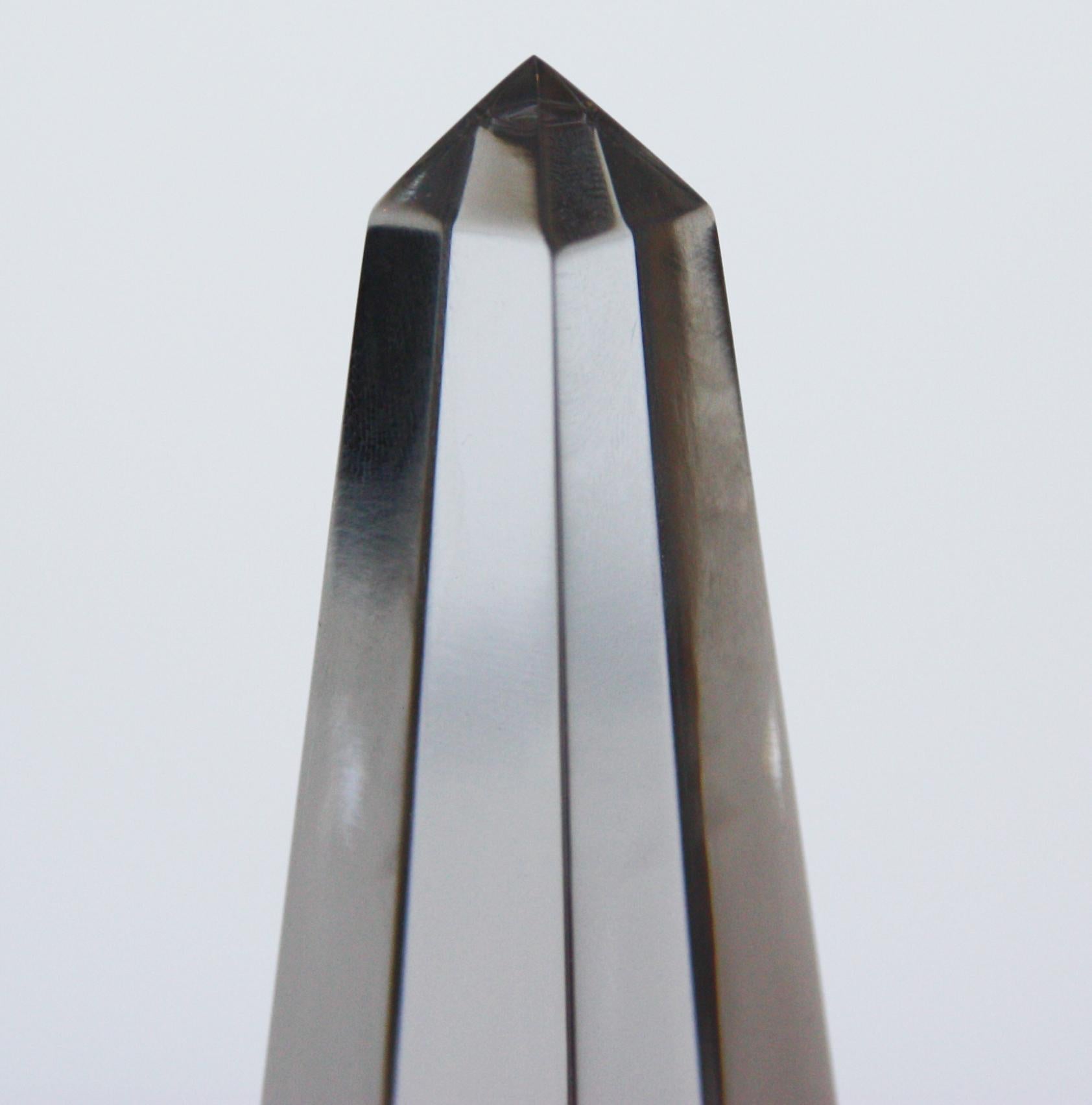 Collection of 5 Baccarat Crystal Obelisks In Good Condition In San Antonio, TX
