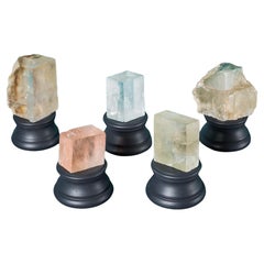 Colección de 5 Especímenes de Calcita Natural de Gabinete