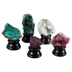 Colección de 5 Especímenes Minerales a Escala de Gabinete