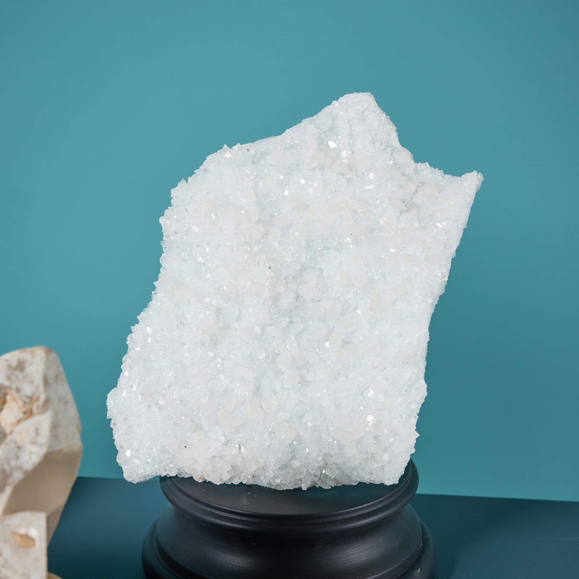 Collectional di 5 cristalli minerali tra cui selenite, blacknite e quarzo in vendita 2