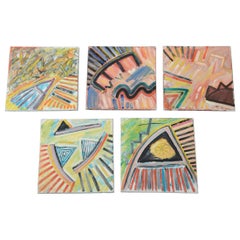 Collection of 5 Morten Tøgern Compositions, Oil on Canvas, 1987 Collection of 5 Morten Tøgern Compositions, Oil on Canvas, 1987