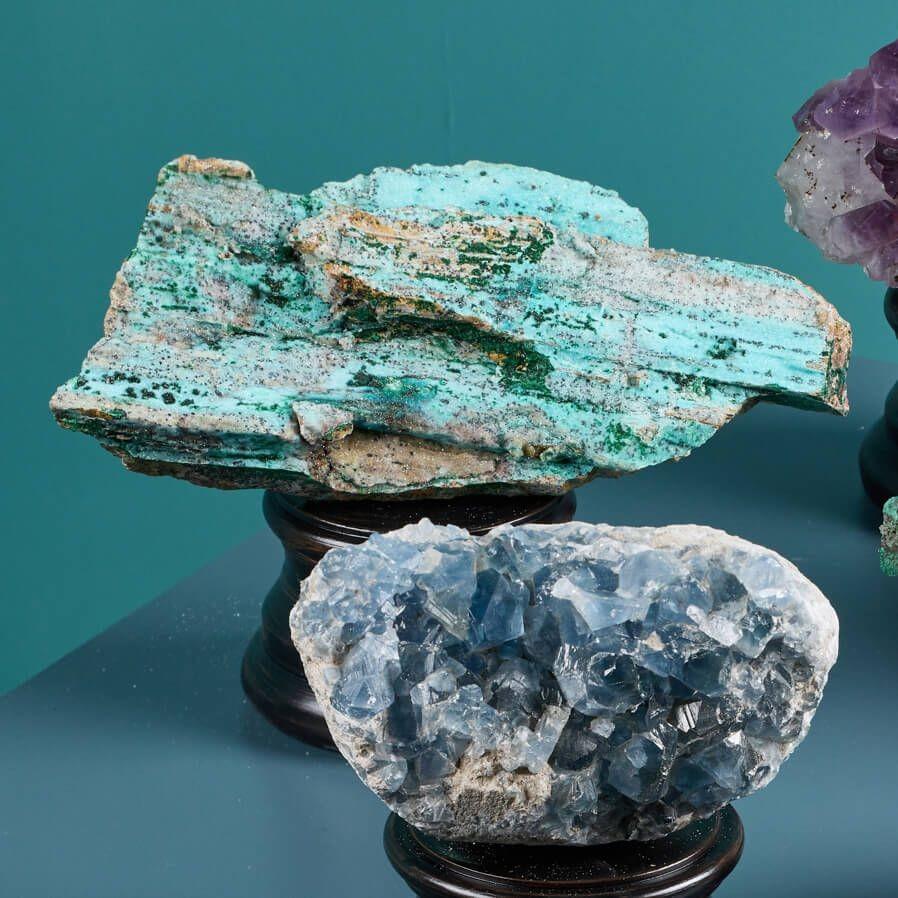 Amethyst Collection of 5 Natural Mineral Specimens For Sale