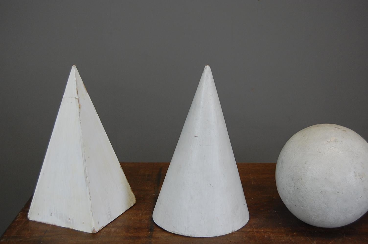Collection of 5 Wood Artist Geometric Forms In Fair Condition In Pease pottage, West Sussex