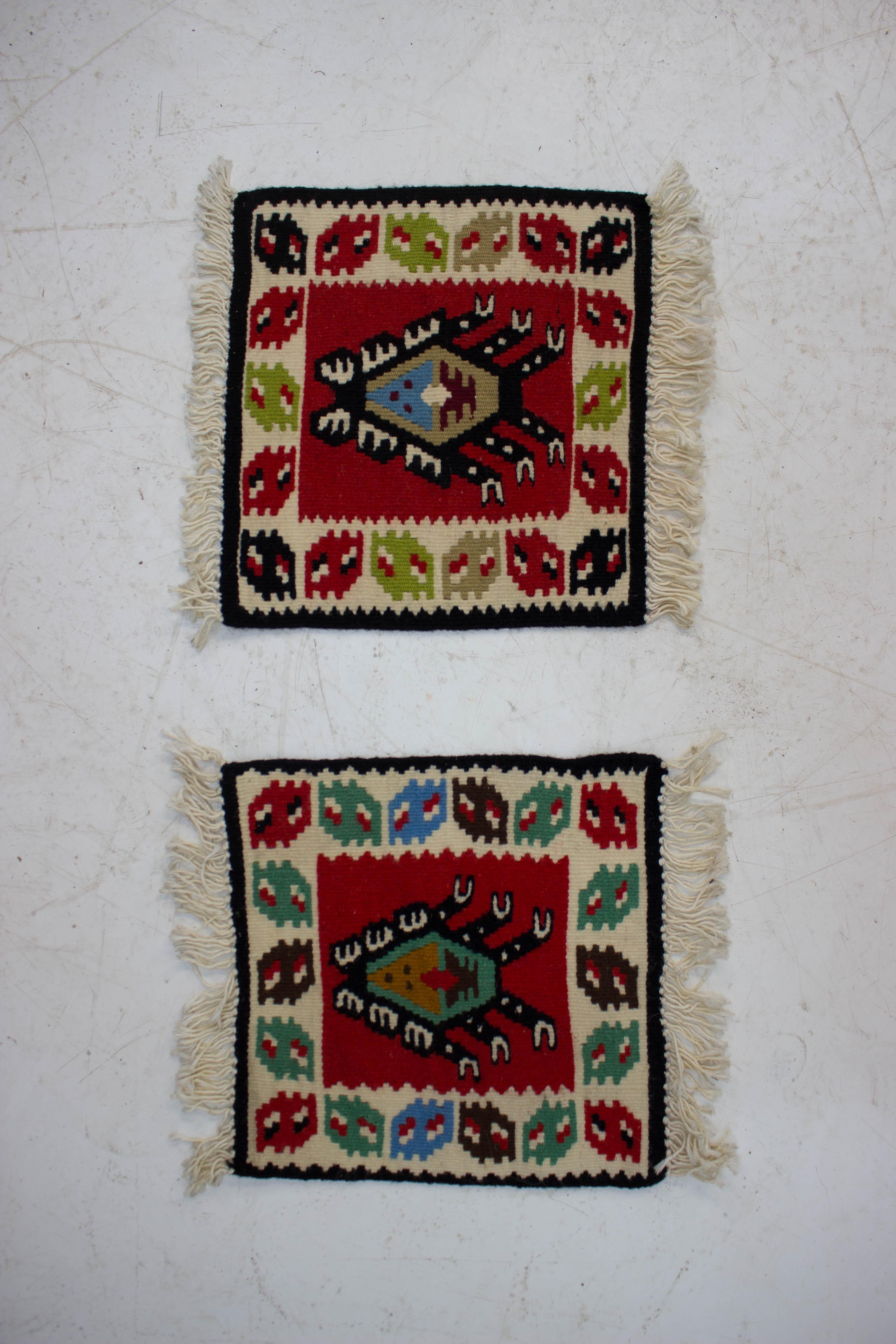 Czech Collection of 5 Wool Kilim Rugs, 1960s