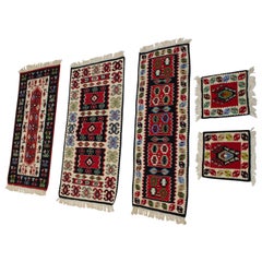 Collection of 5 Wool Kilim Rugs, 1960s