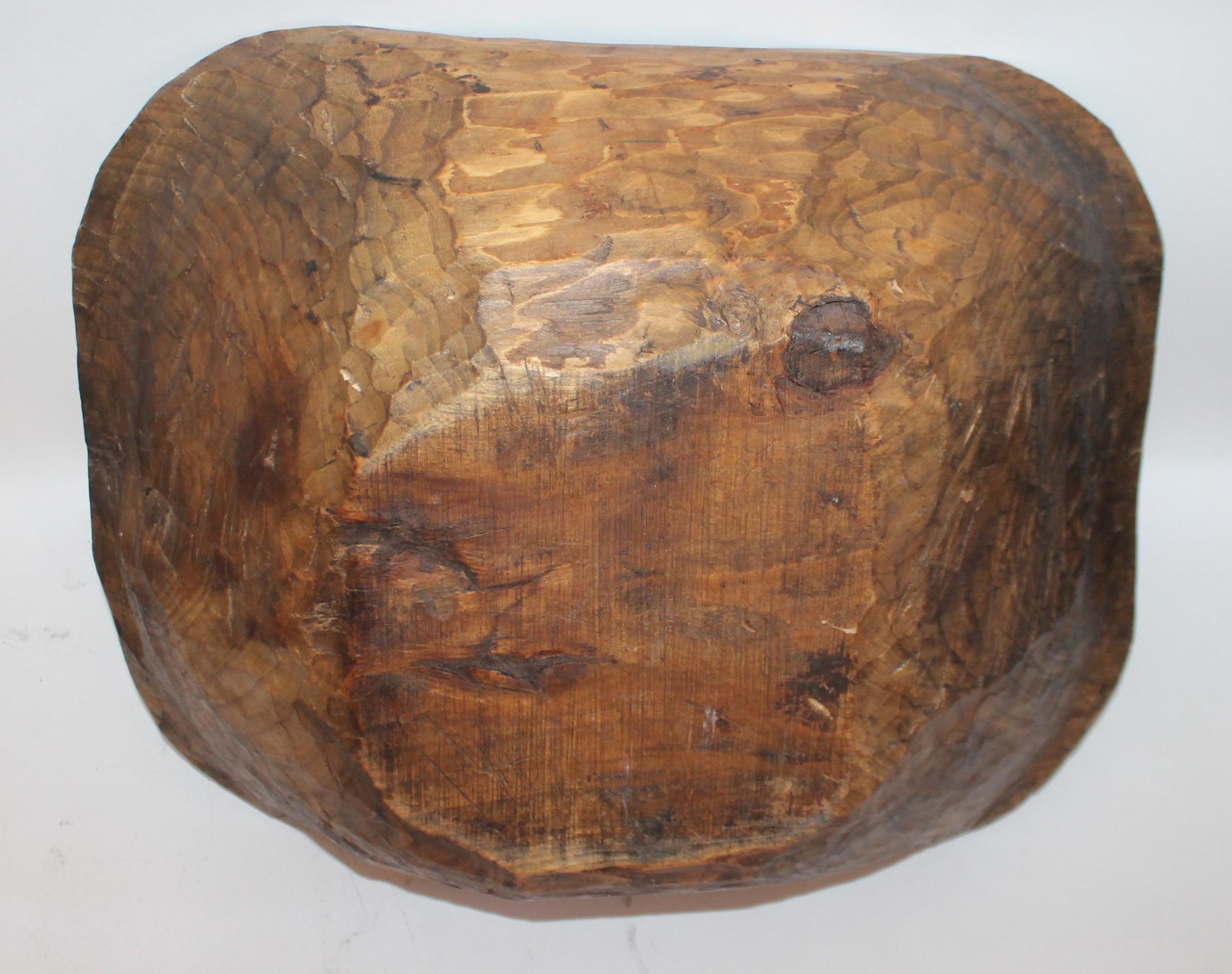 Hand-Carved Collection of 50 Pieces, Stone Fruit in 19th Century Hand Carved Bowl
