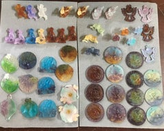Collection of 52 Daum Christmas Ornaments, in Pâte de verre, France, 1989-2000