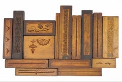 Sammlung von geschnitzten Holzformen für Gussarbeiten aus dem 5. Jahrhundert, Größen variieren