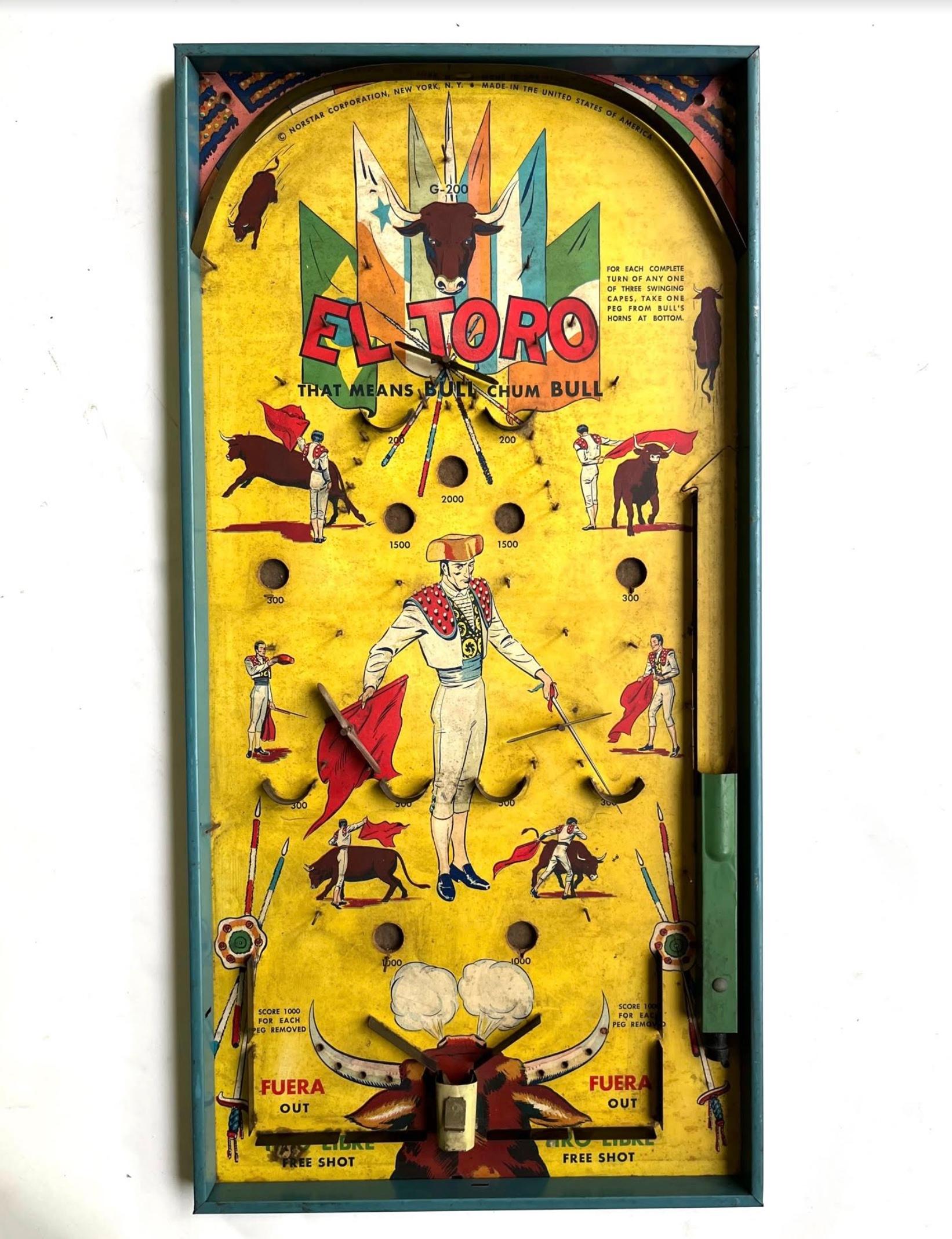 American Collection of 6 Antique Wall Mountable Pinball Games For Sale