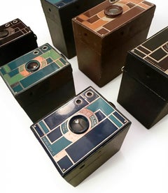 Collection of 6 Art Deco Kodak Beau Brownie Cameras by Walter Dorwin Teague