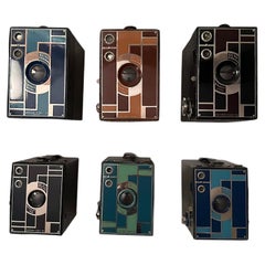 Collection of 6 Art Deco Kodak Beau Brownie Cameras by Walter Dorwin Teague