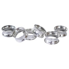 Collection of 6 Assorted English Hallmarked Napkin Rings