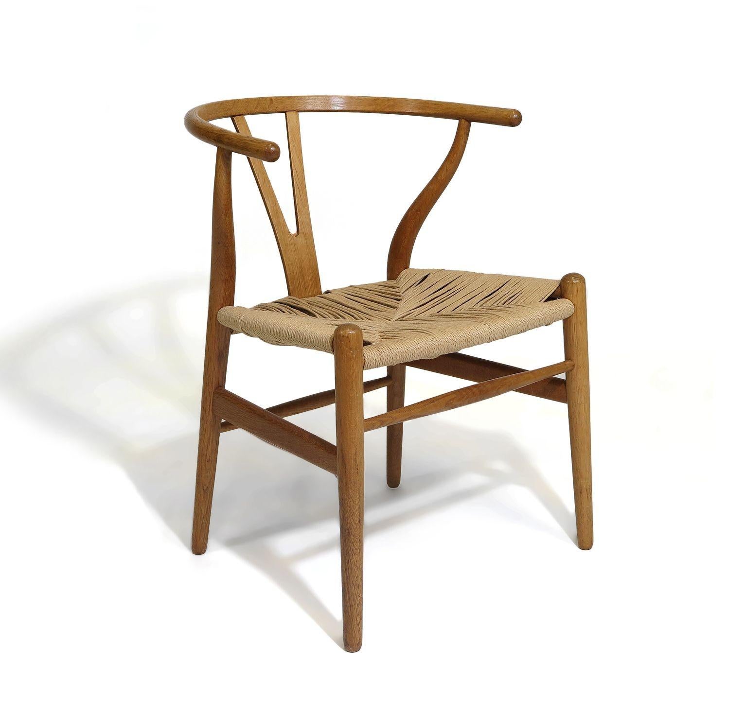 Collection de 6 chaises Hans Wegner, Wishbone, Heart, CH33 Excellent état - En vente à Oakland, CA