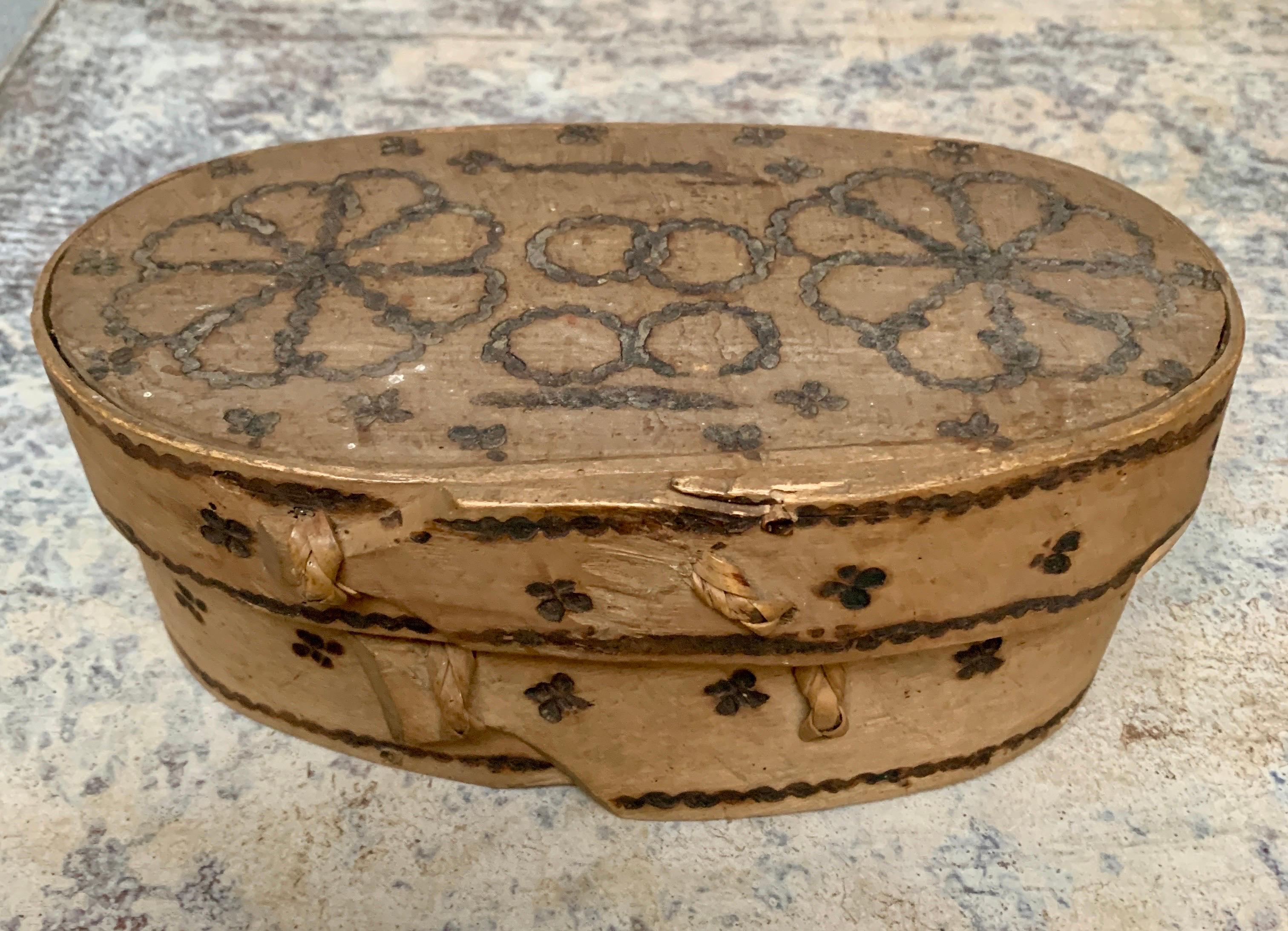 Collection of 6 Swedish 19th Century Painted Boxes 5