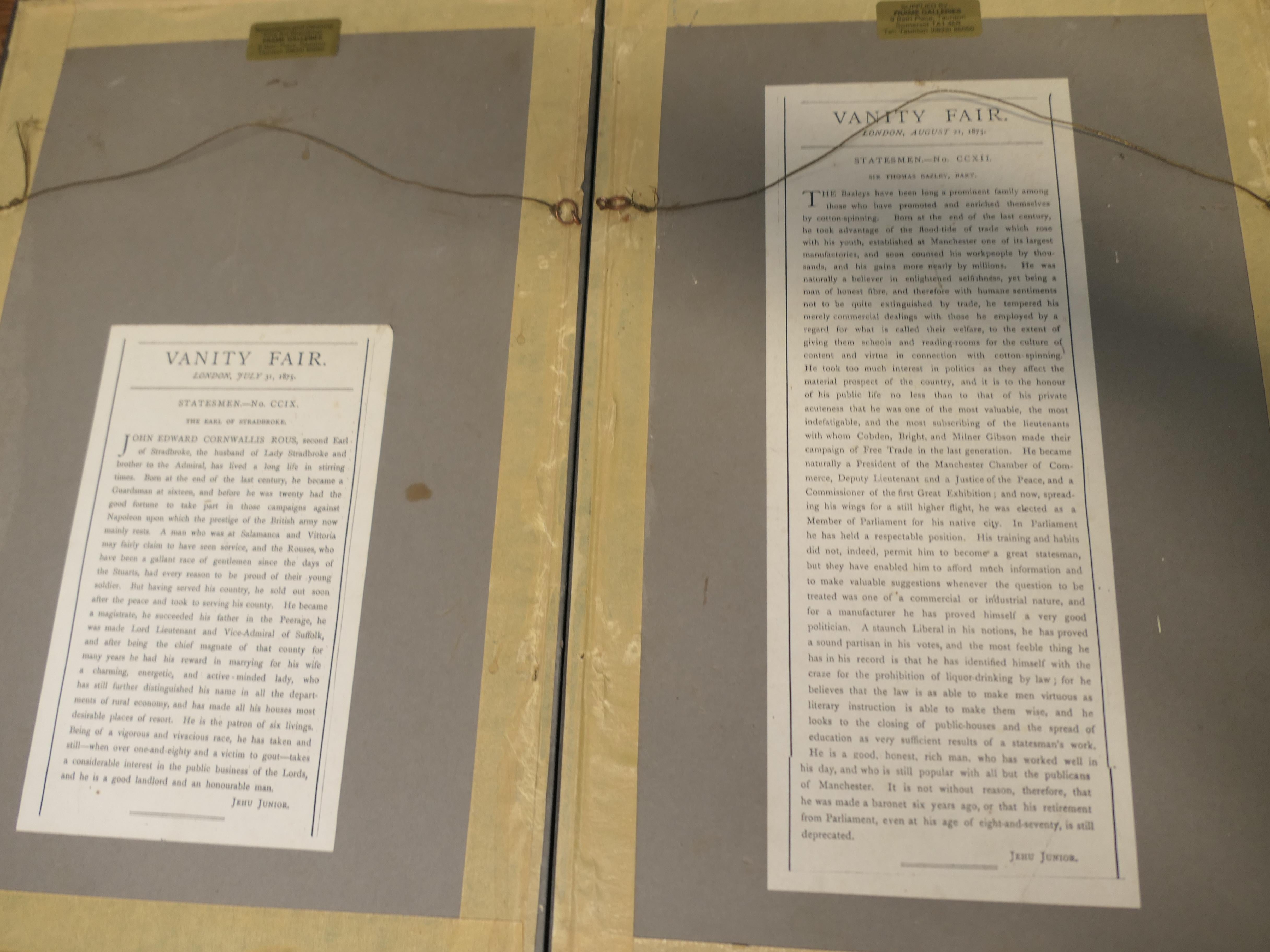 Sammlung von 6 Vanity Fair Political 