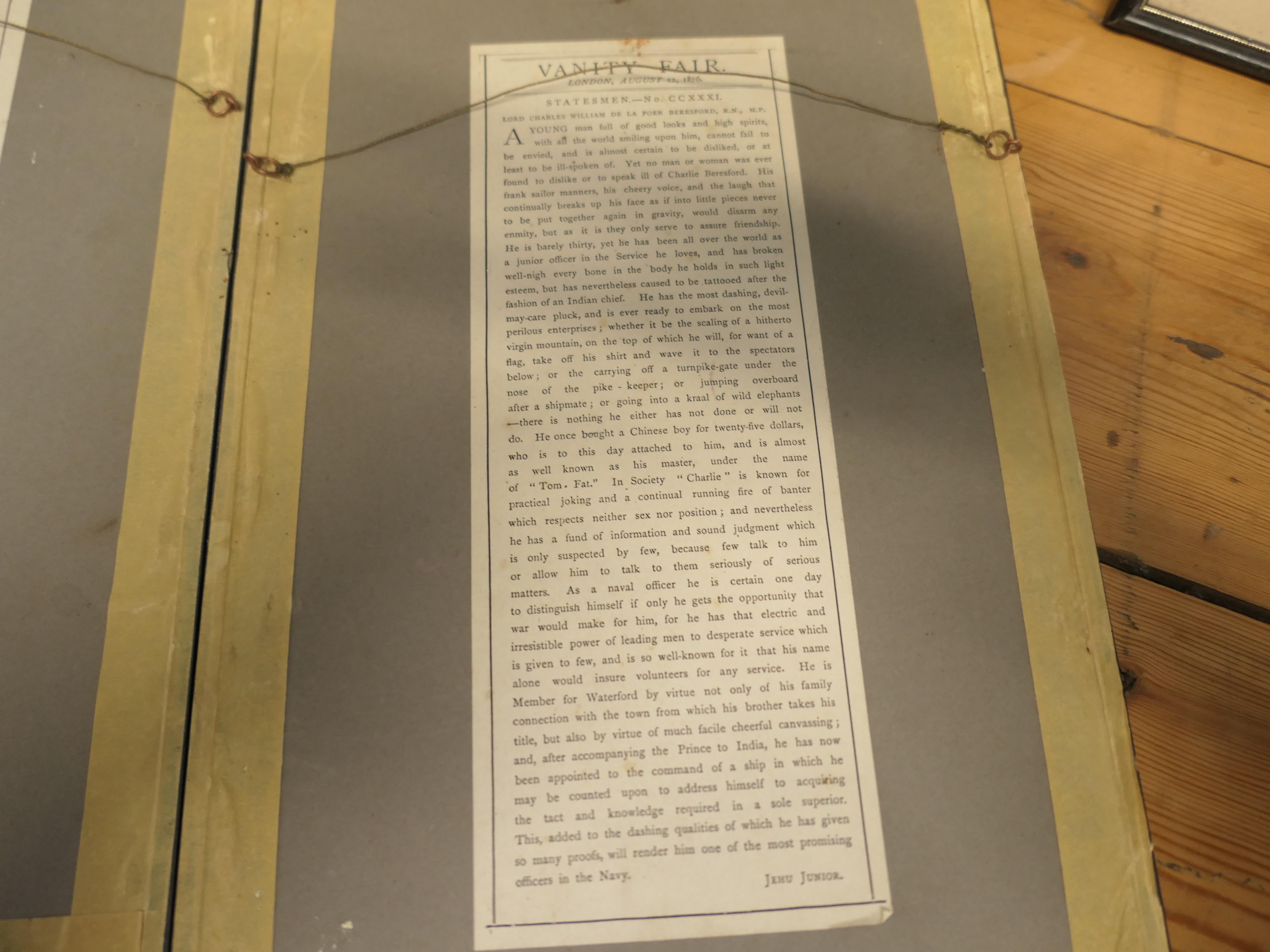 Sammlung von 6 Vanity Fair Political 