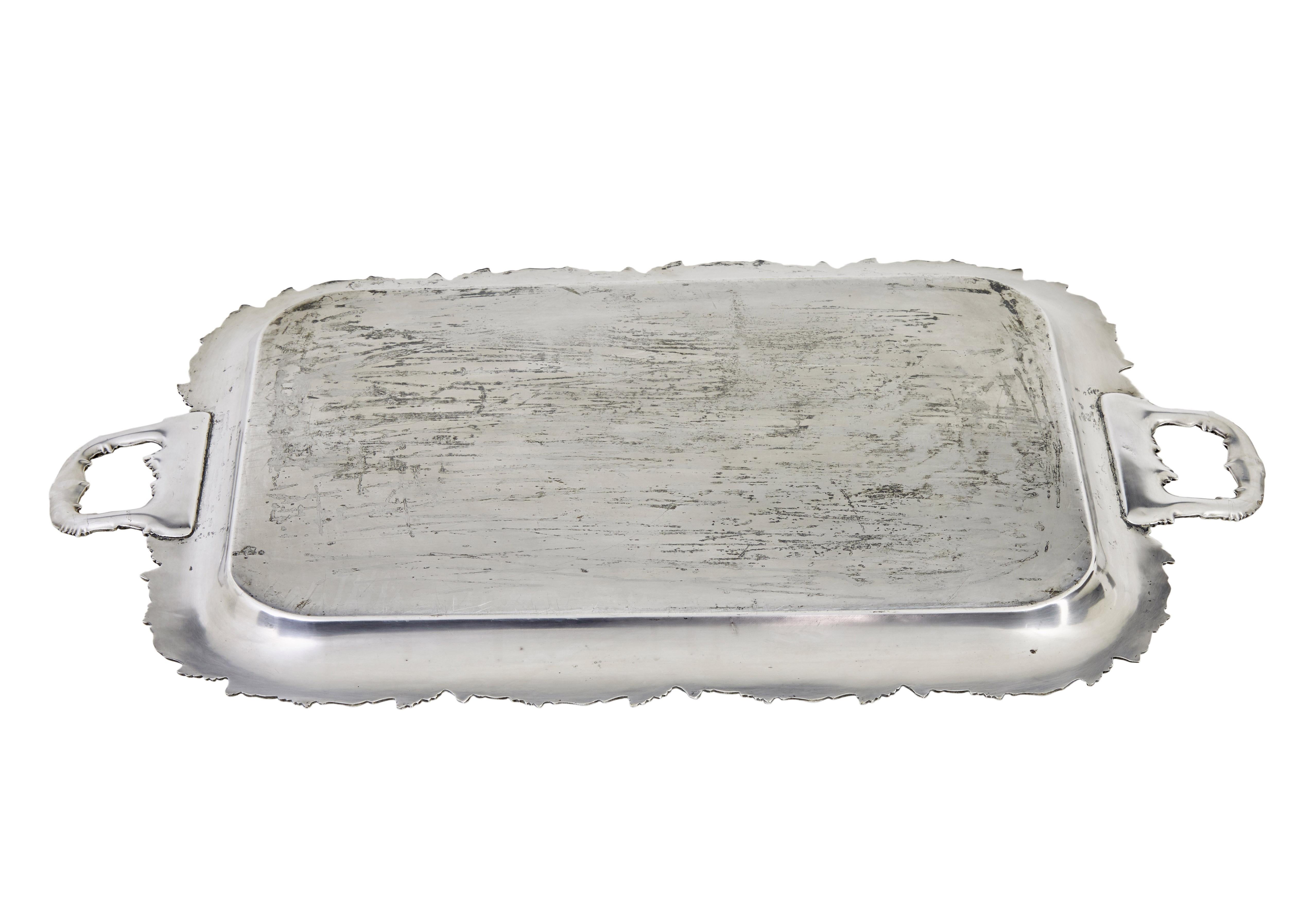 Collection of 7 20th Century silver plate trays For Sale 2
