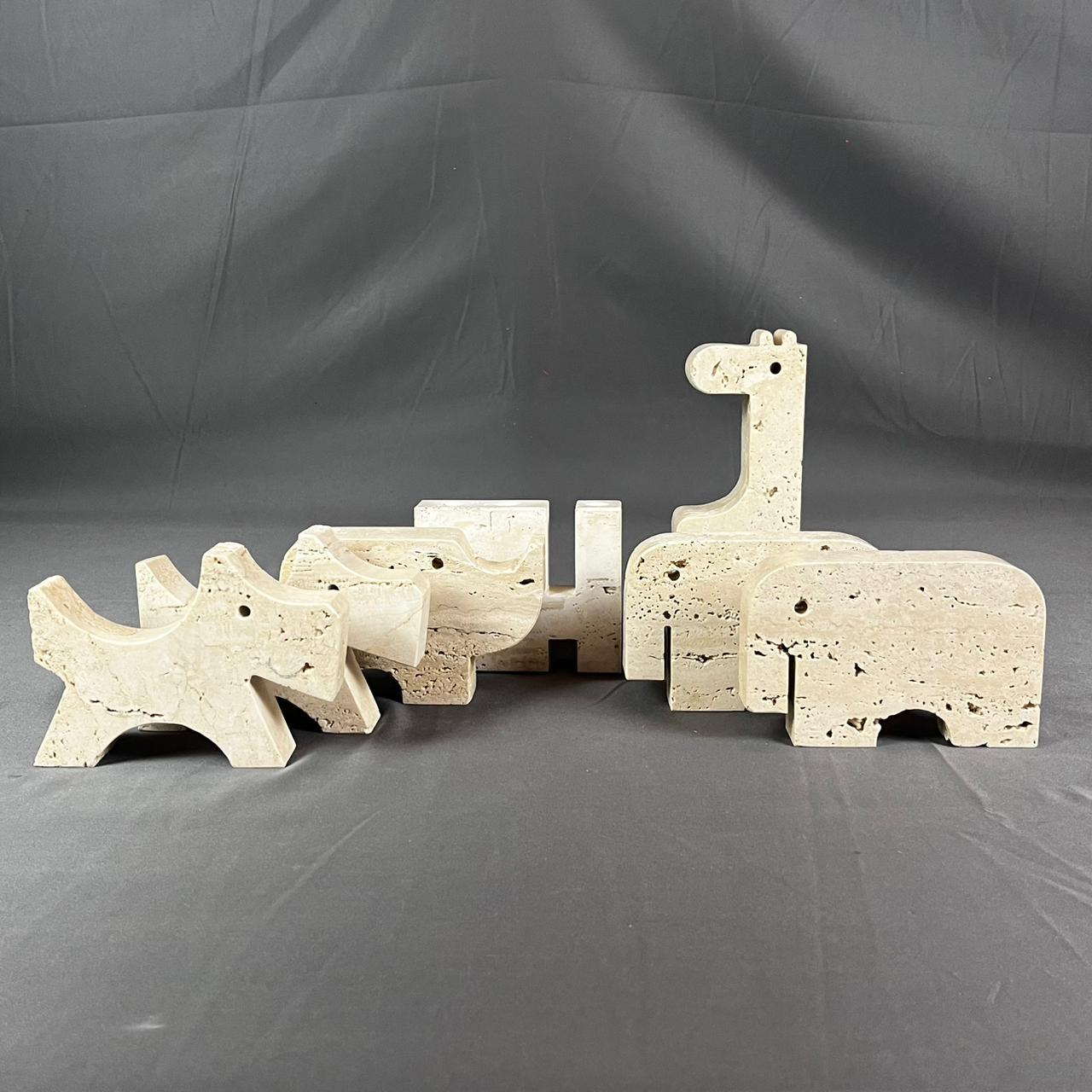 Collection'S di 7 sculture in marmo travertino dei Fratelli Mannelli in vendita 10