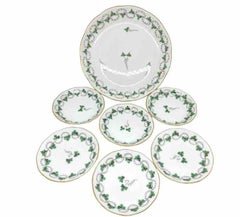 Collection of 7 Plates Herend Hungary Porcelain Wall Decoration Ready to Hang