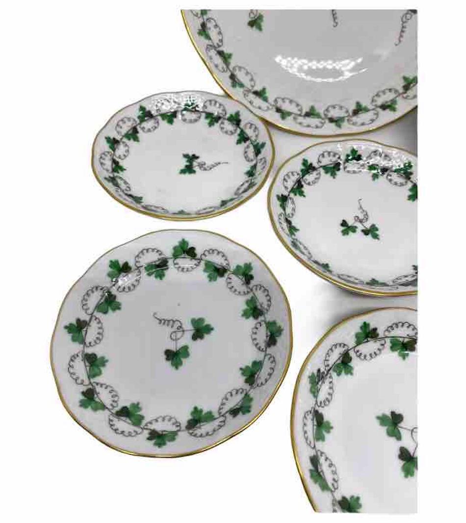 Collection of 7 Plates Herend Hungary Porcelain Wall Decoration Ready to Hang For Sale 2
