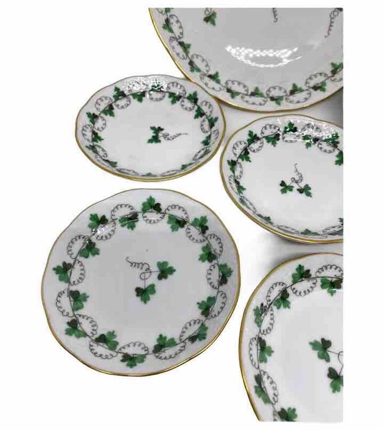 Collection of 7 Plates Herend Hungary Porcelain Wall Decoration Ready to Hang For Sale at 1stDibs
