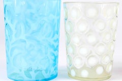 Collection of Eight American Victorian Opaline Art Glass Tumblers