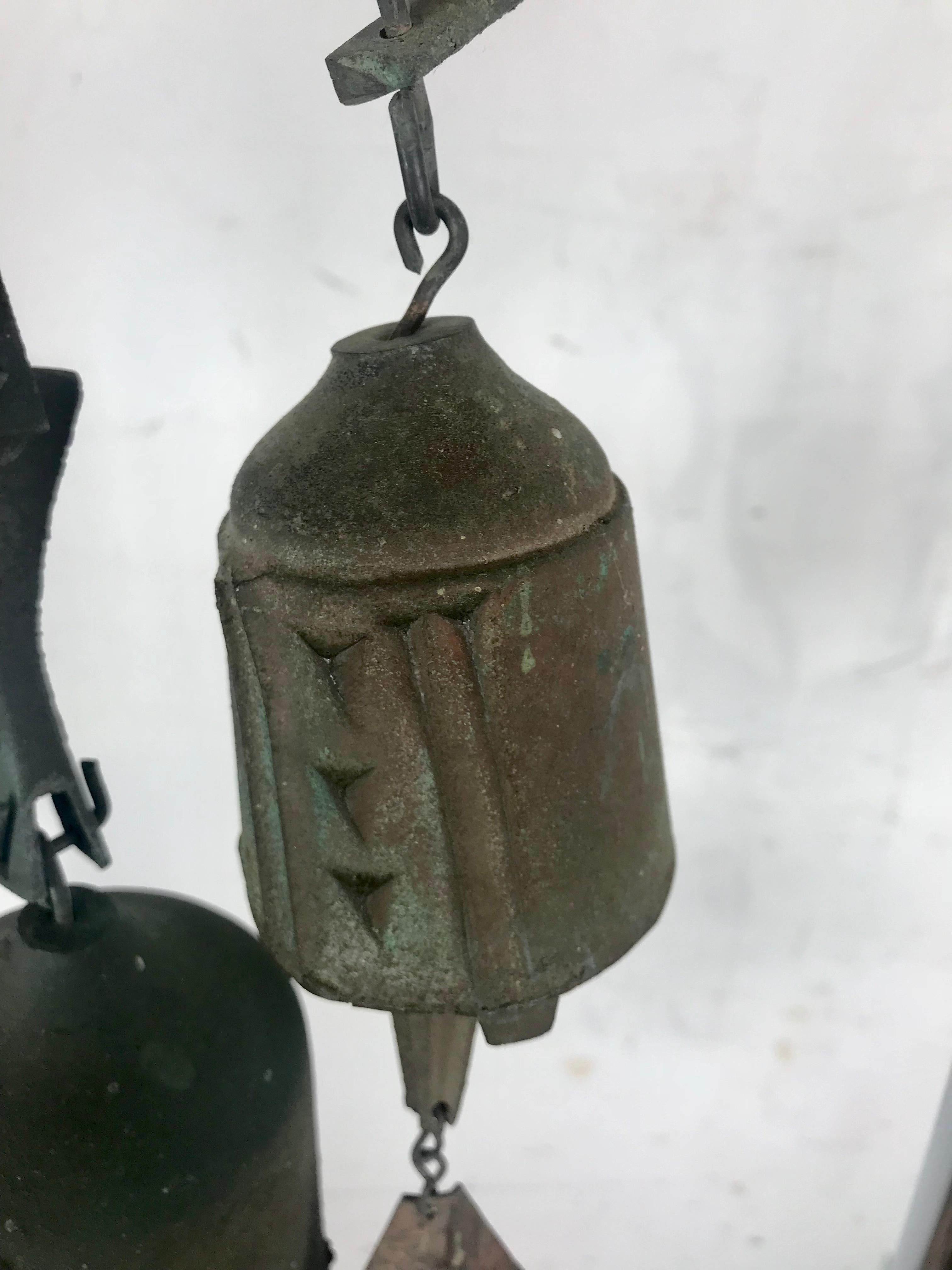 Kollektion von 8 Windglocken aus Bronzeguss von Paolo Soleri, Cosanti 3