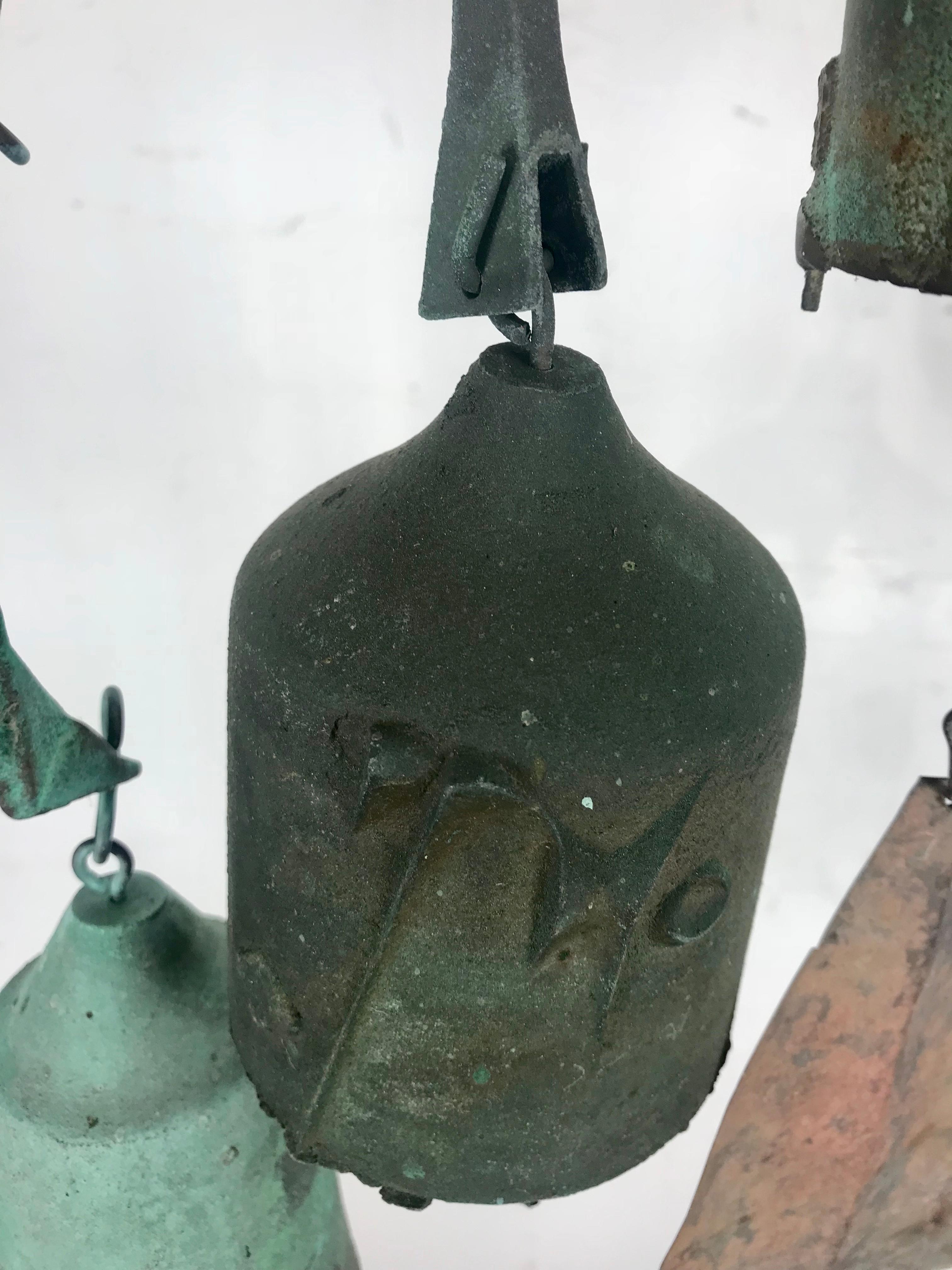 Kollektion von 8 Windglocken aus Bronzeguss von Paolo Soleri, Cosanti 4