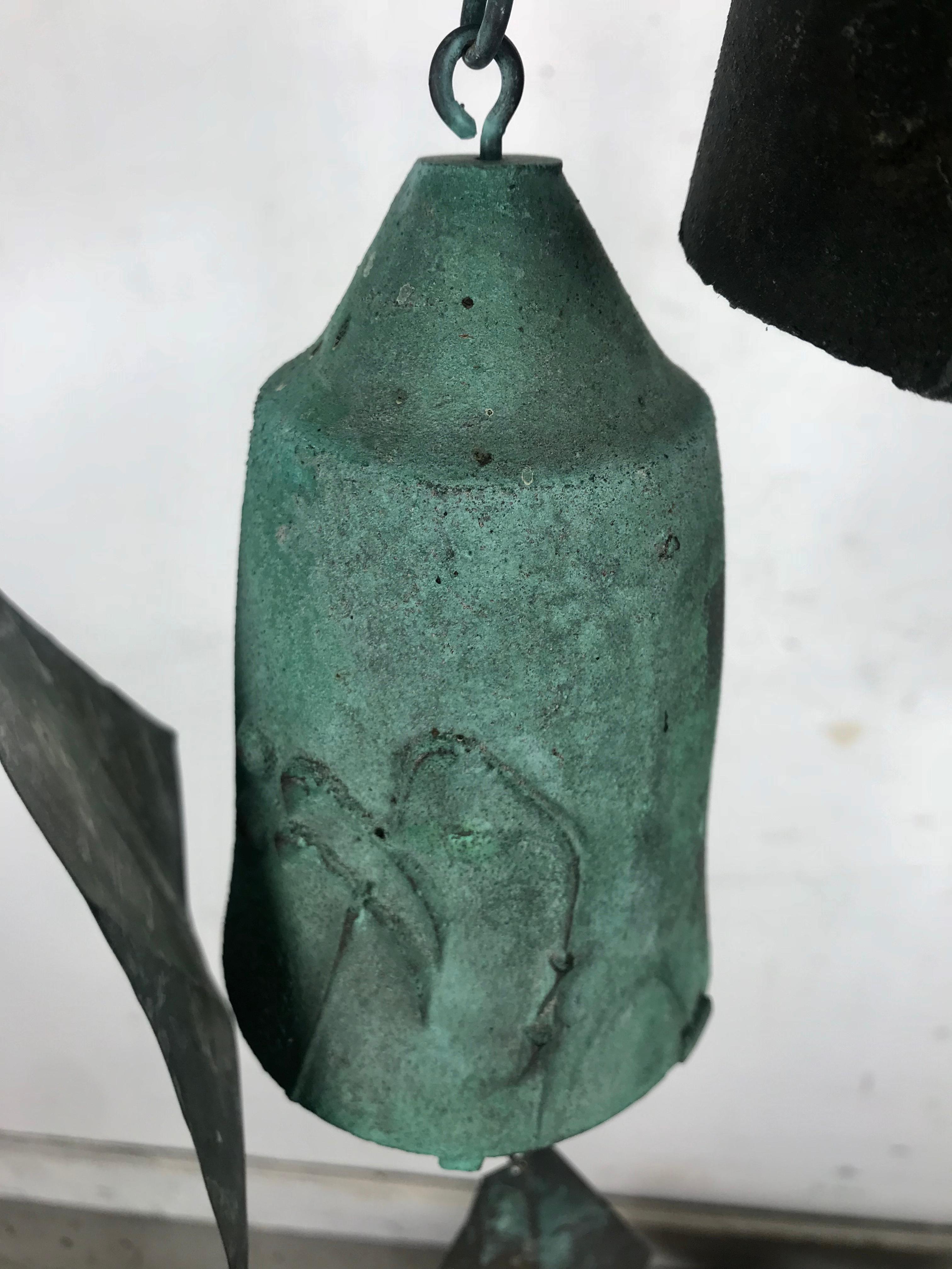 Kollektion von 8 Windglocken aus Bronzeguss von Paolo Soleri, Cosanti 5