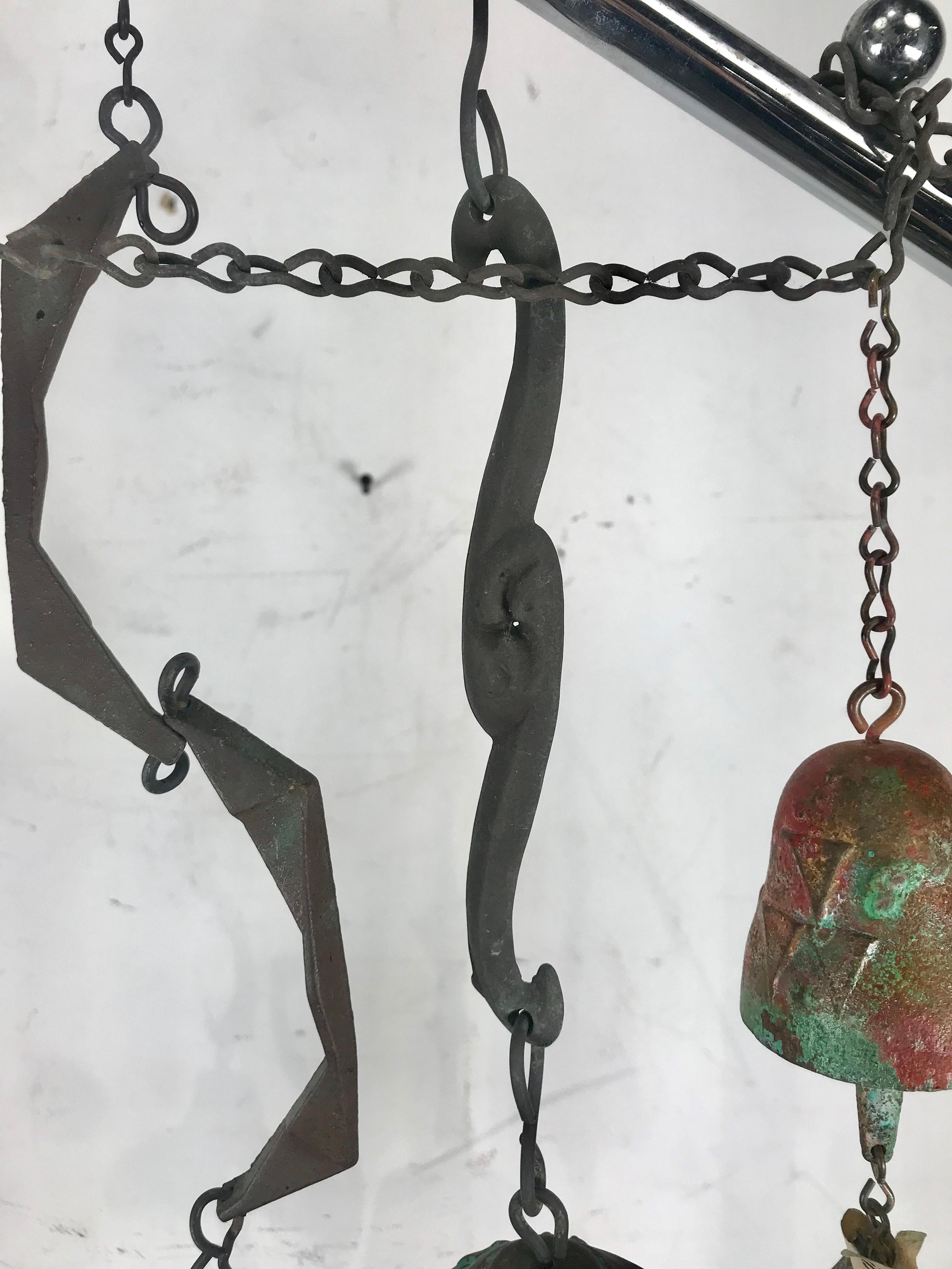 Kollektion von 8 Windglocken aus Bronzeguss von Paolo Soleri, Cosanti 6