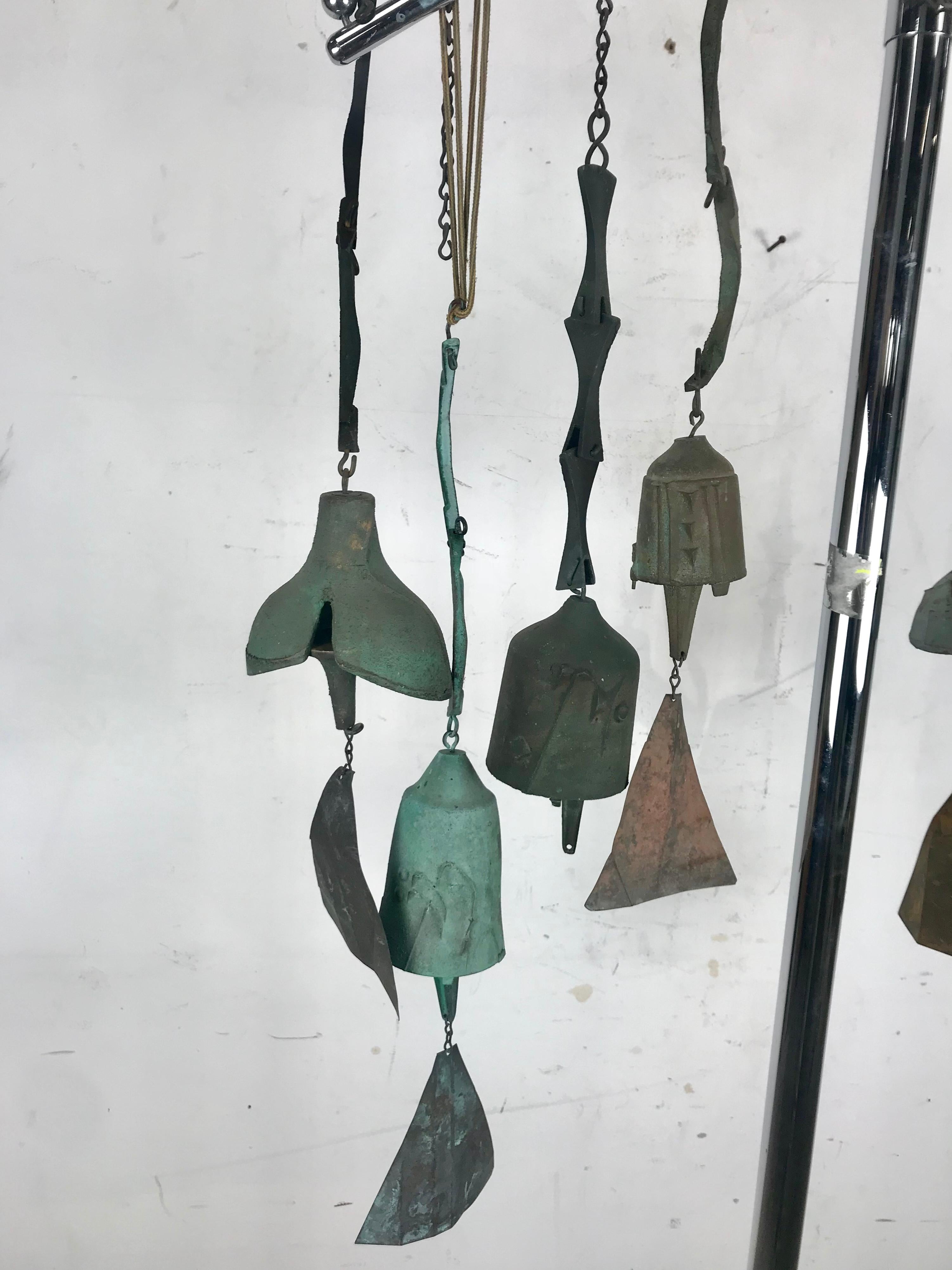 Kollektion von 8 Windglocken aus Bronzeguss von Paolo Soleri, Cosanti (Brutalismus)