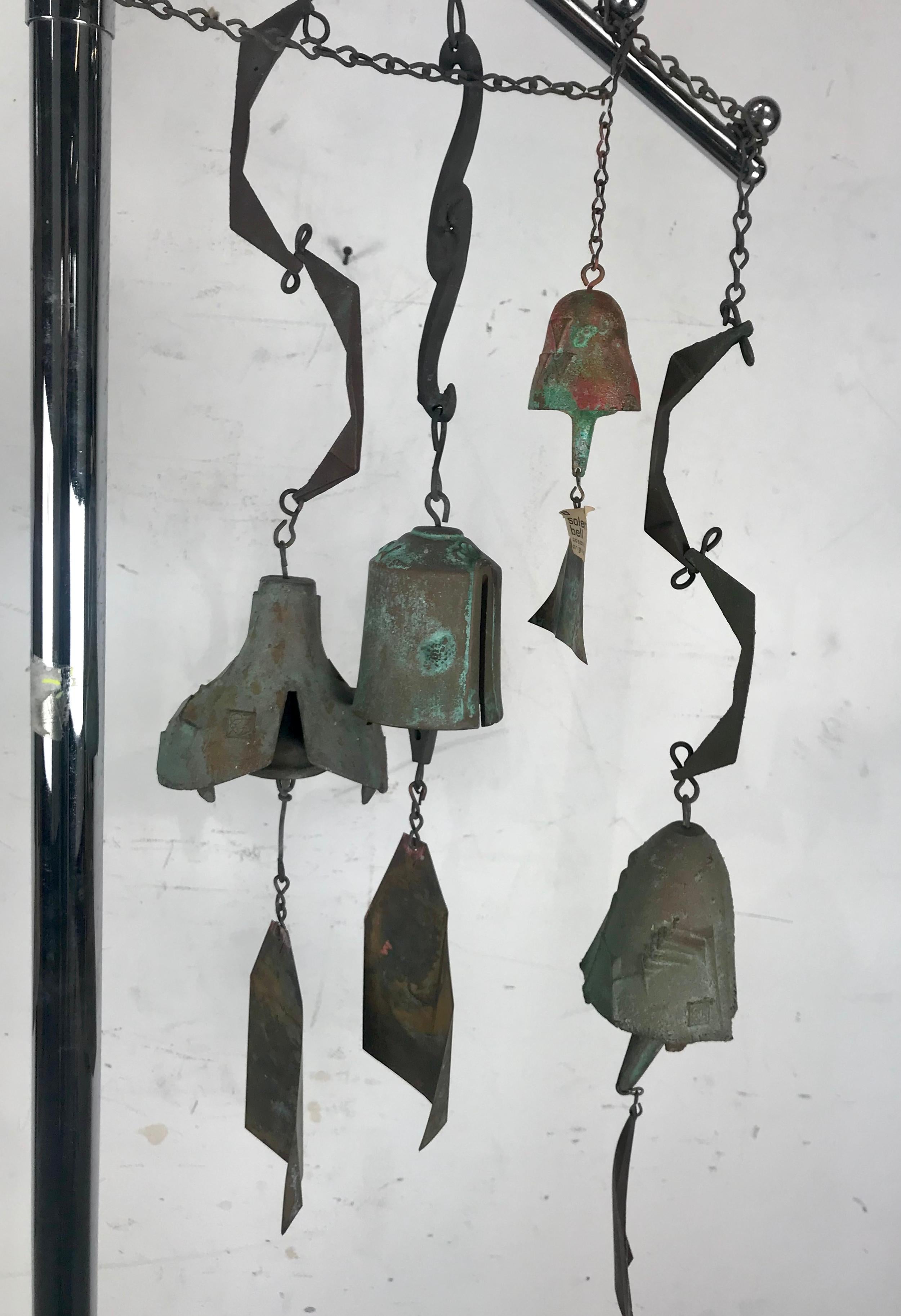 Kollektion von 8 Windglocken aus Bronzeguss von Paolo Soleri, Cosanti (amerikanisch)