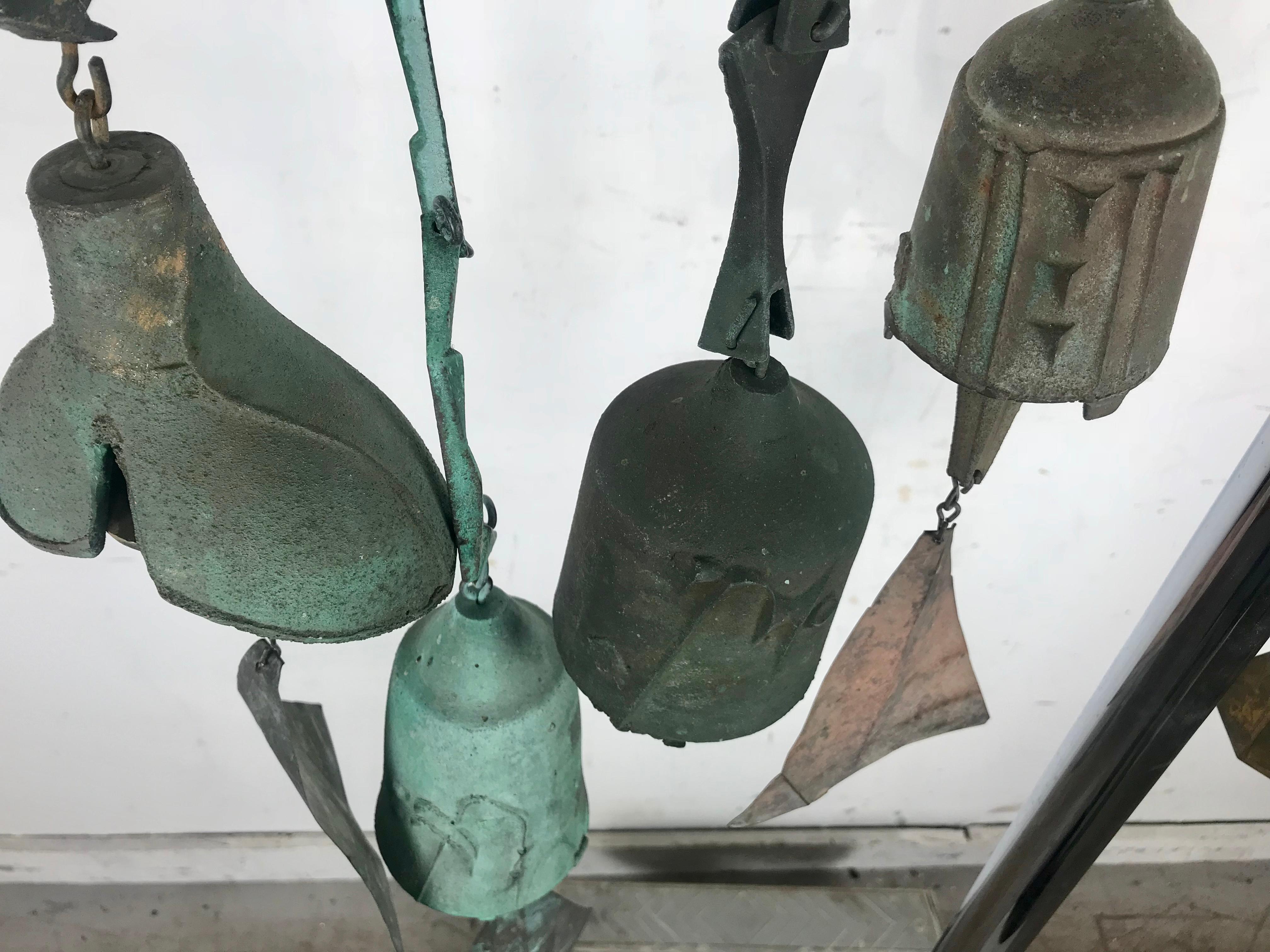 Kollektion von 8 Windglocken aus Bronzeguss von Paolo Soleri, Cosanti (Gegossen)