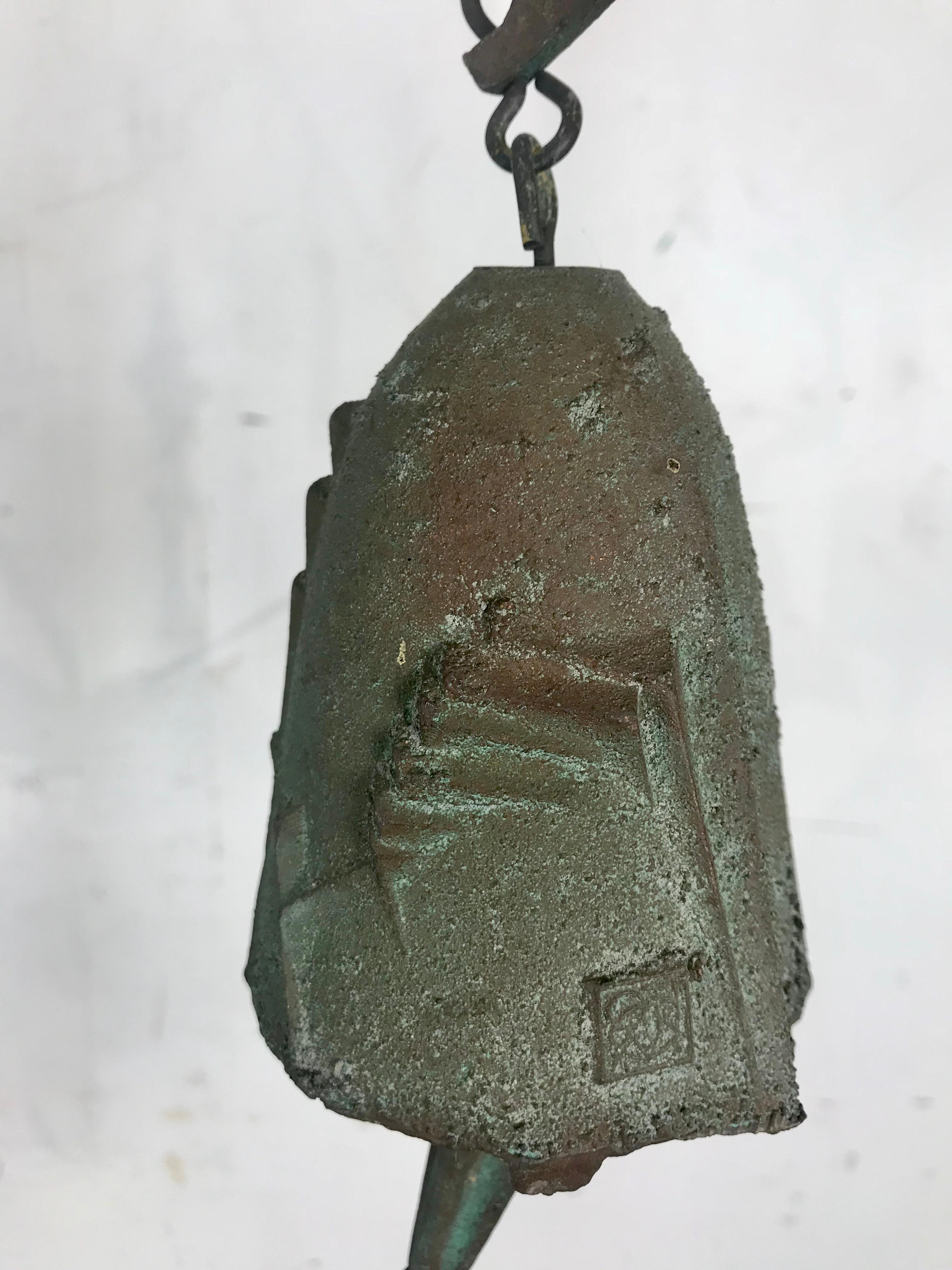 Kollektion von 8 Windglocken aus Bronzeguss von Paolo Soleri, Cosanti im Zustand „Starke Gebrauchsspuren“ in Buffalo, NY