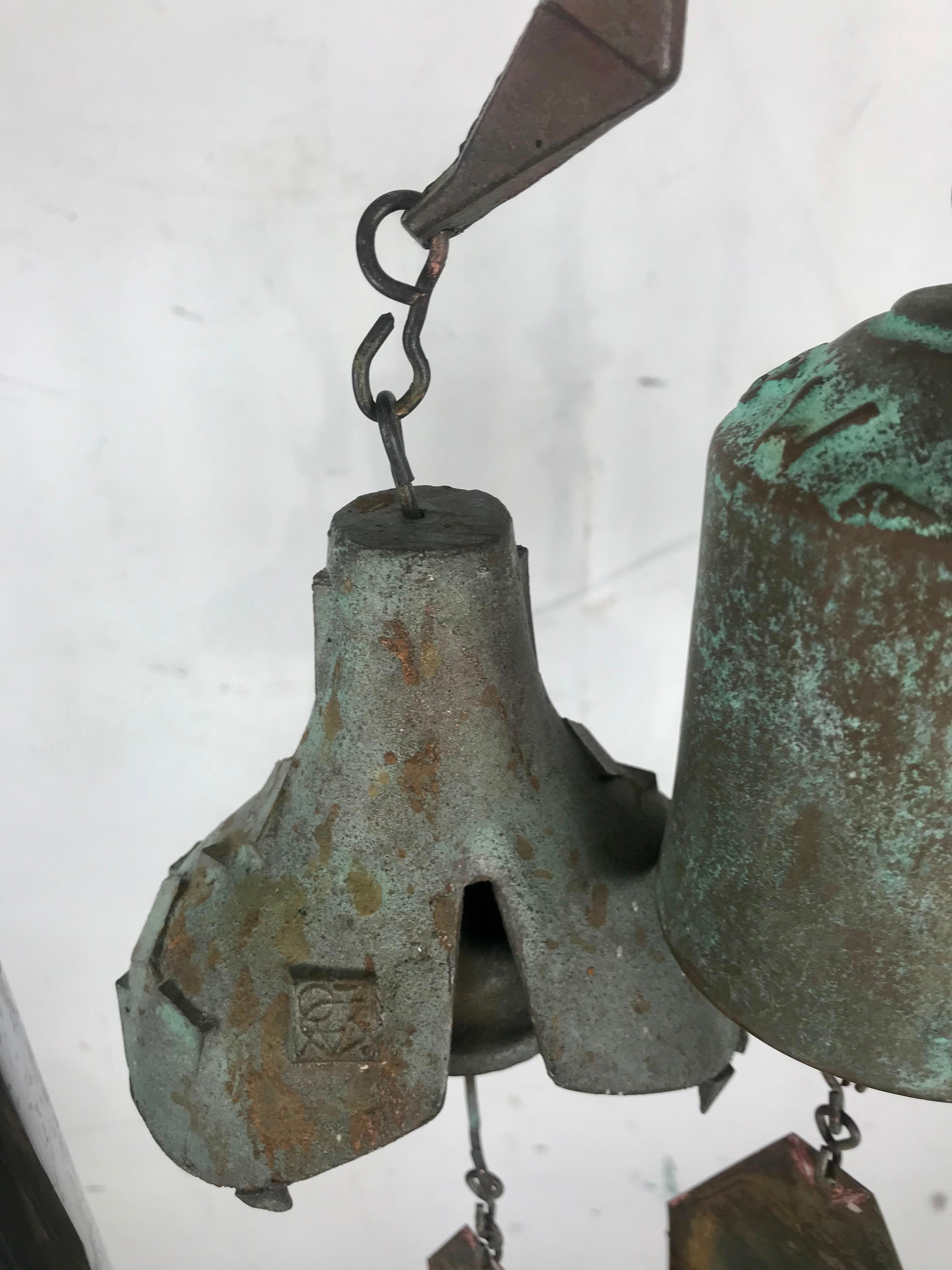 Kollektion von 8 Windglocken aus Bronzeguss von Paolo Soleri, Cosanti 1