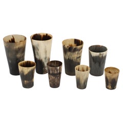 Collection of 8 Horn Beakers