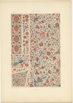 Collection of 8 Prints of Indo Persian Motifs by Racinet 'circa 1890'