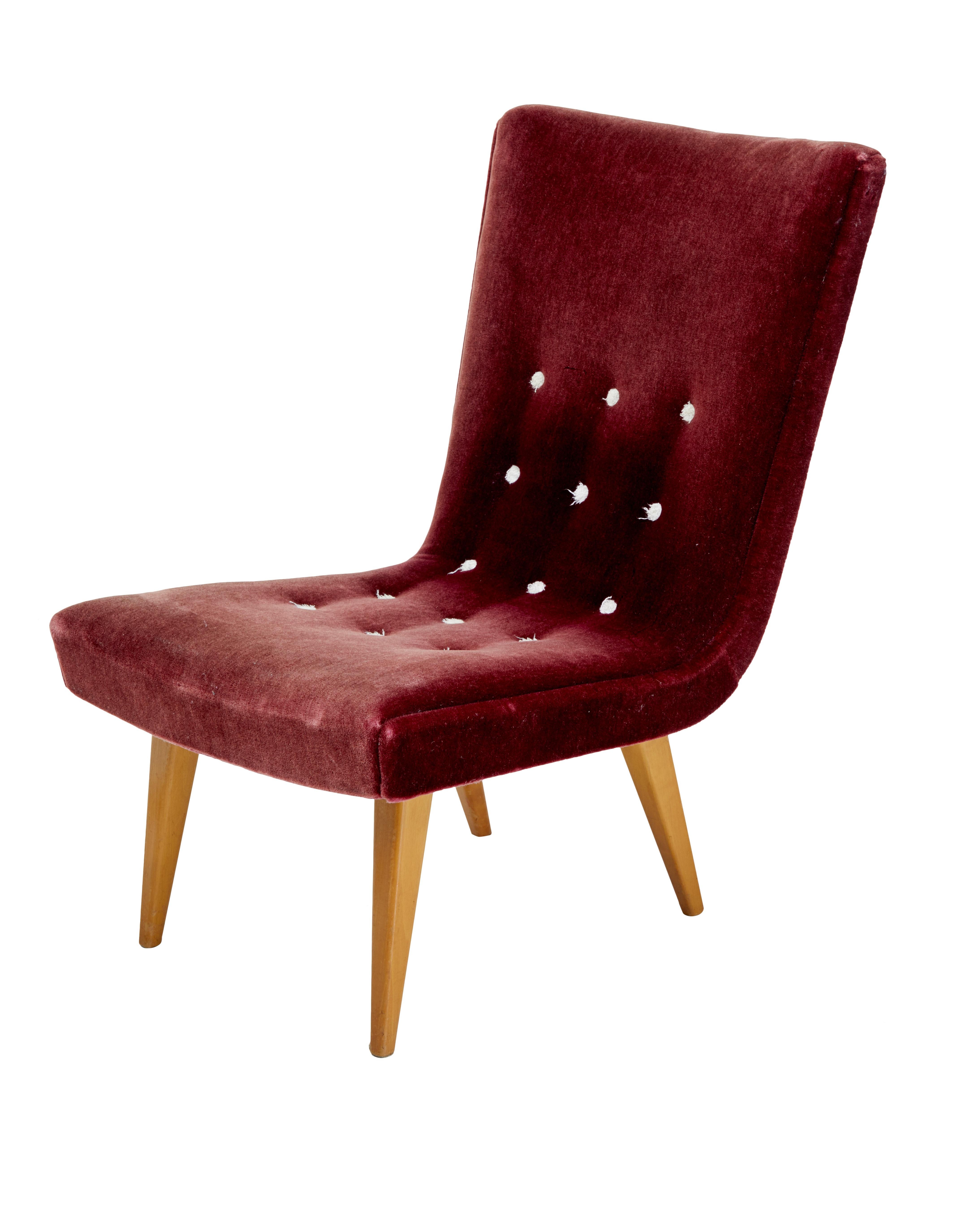 Swedish Collection of 8 Scandinavian Modern Lounge Chairs