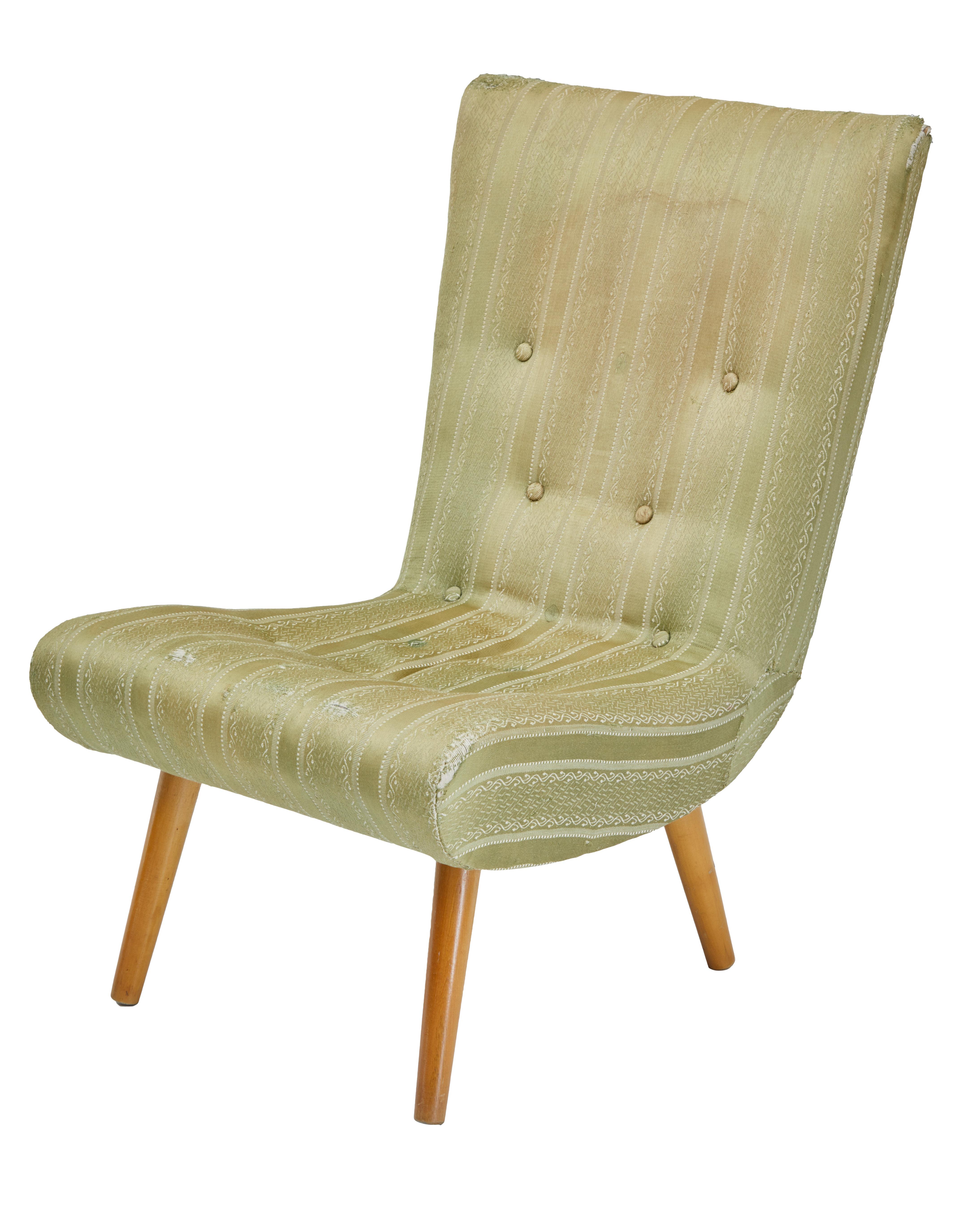 Birch Collection of 8 Scandinavian Modern Lounge Chairs