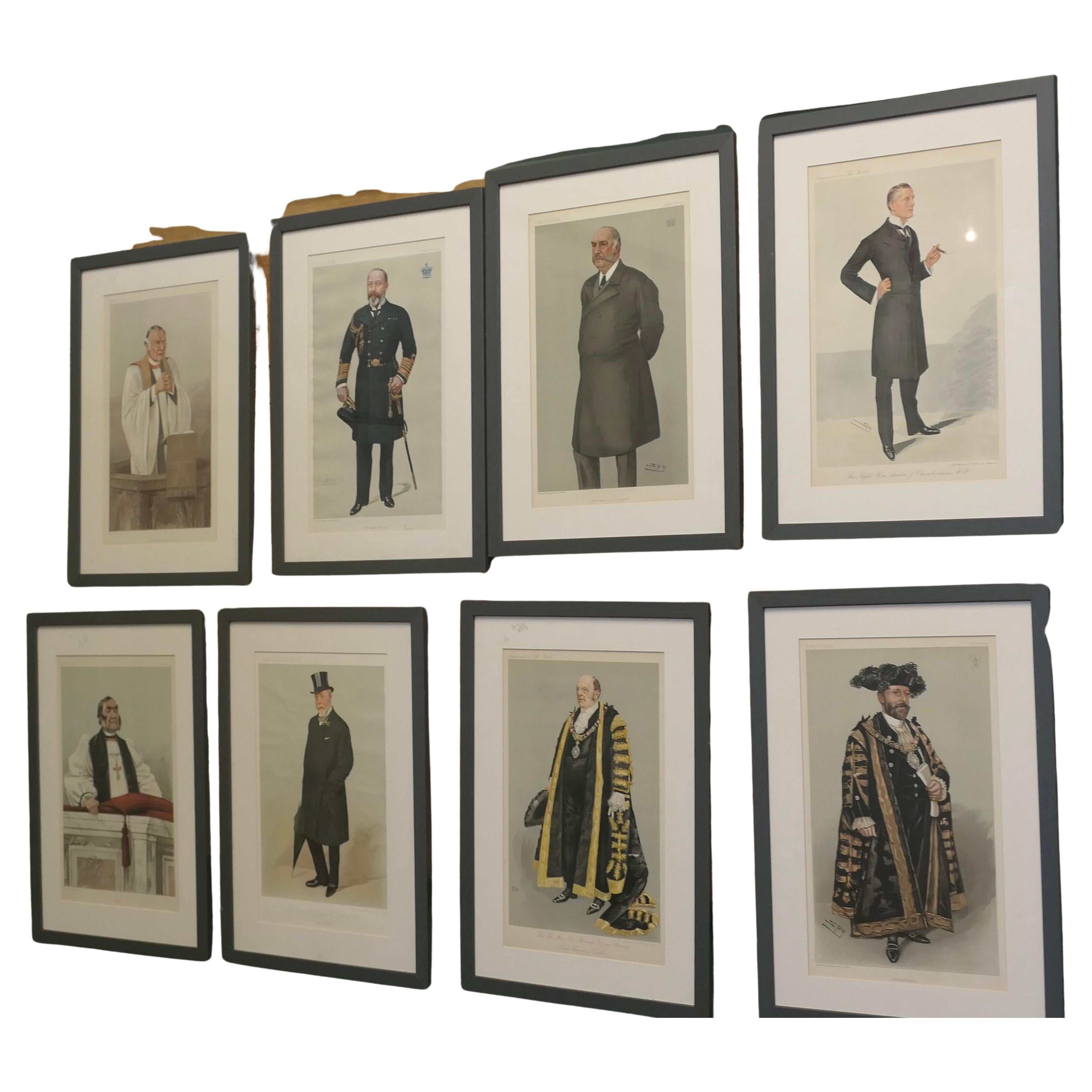 Collection of 8 Vanity Fair “Spy” Prints, etc.